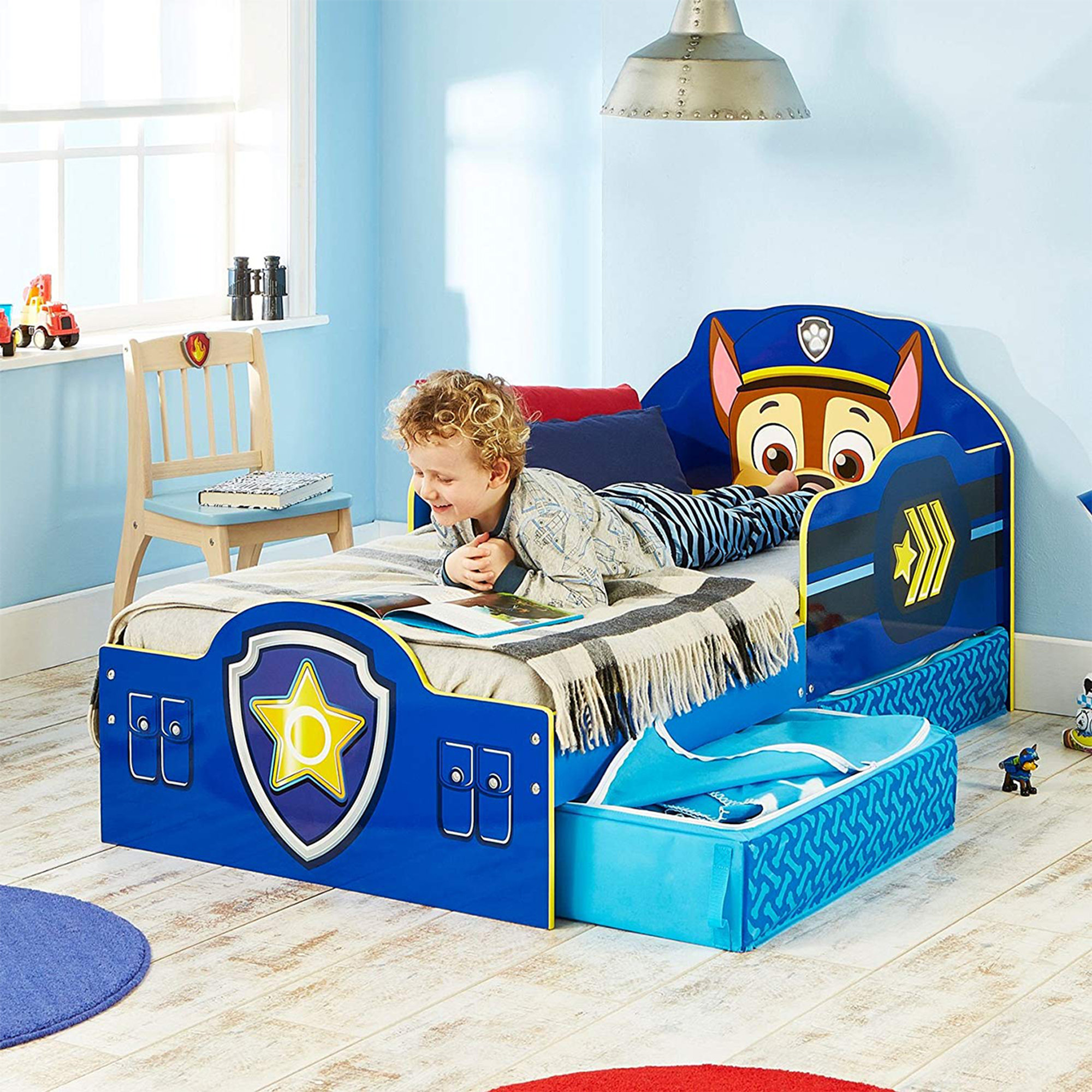 Chase Paw Patrol Lettino in Legno con Contenitori, multicolore North Star Cameretta vista5