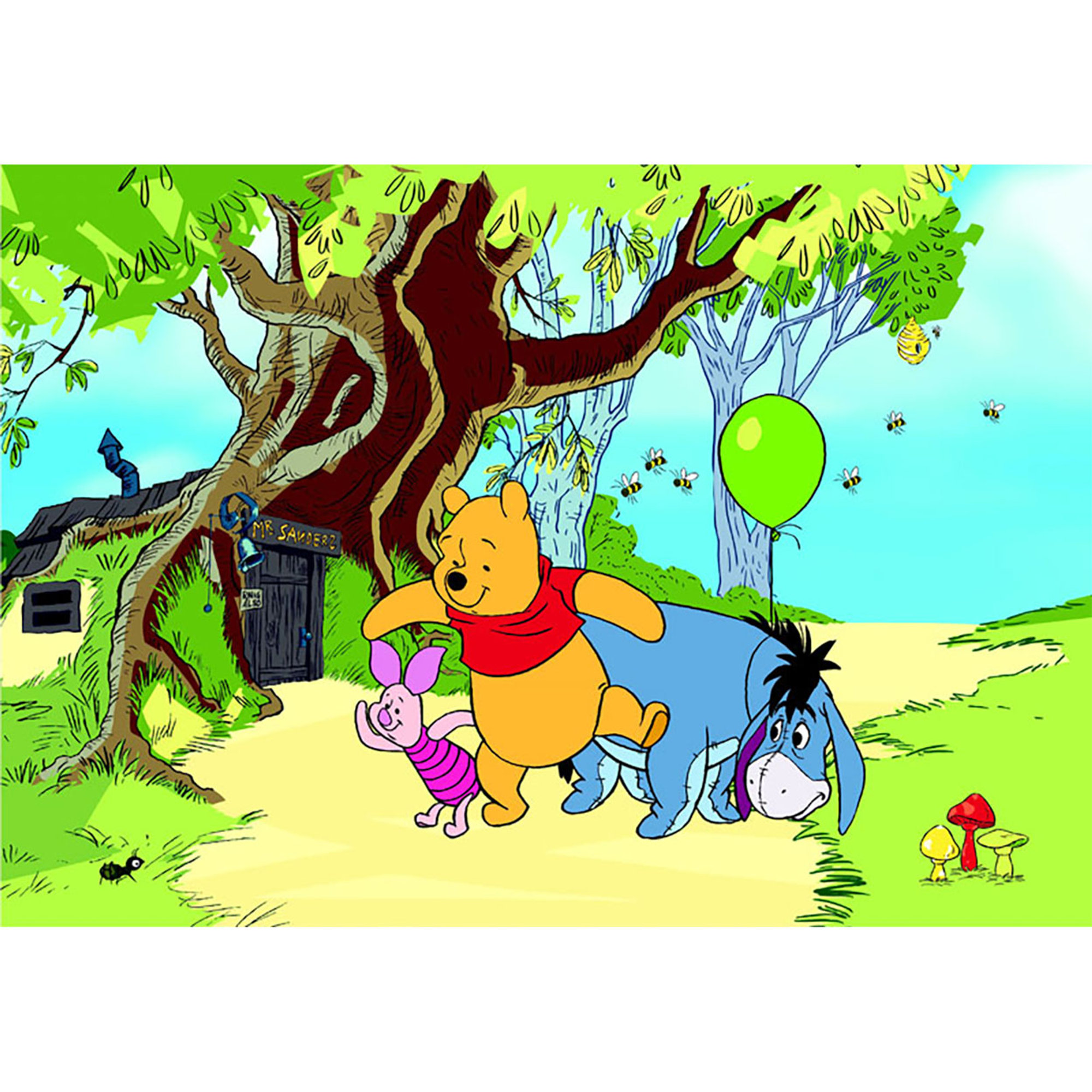 Papier Peint Fresque Maxi Disney Winnie l'ourson, multicolore North Star Cameretta vista0