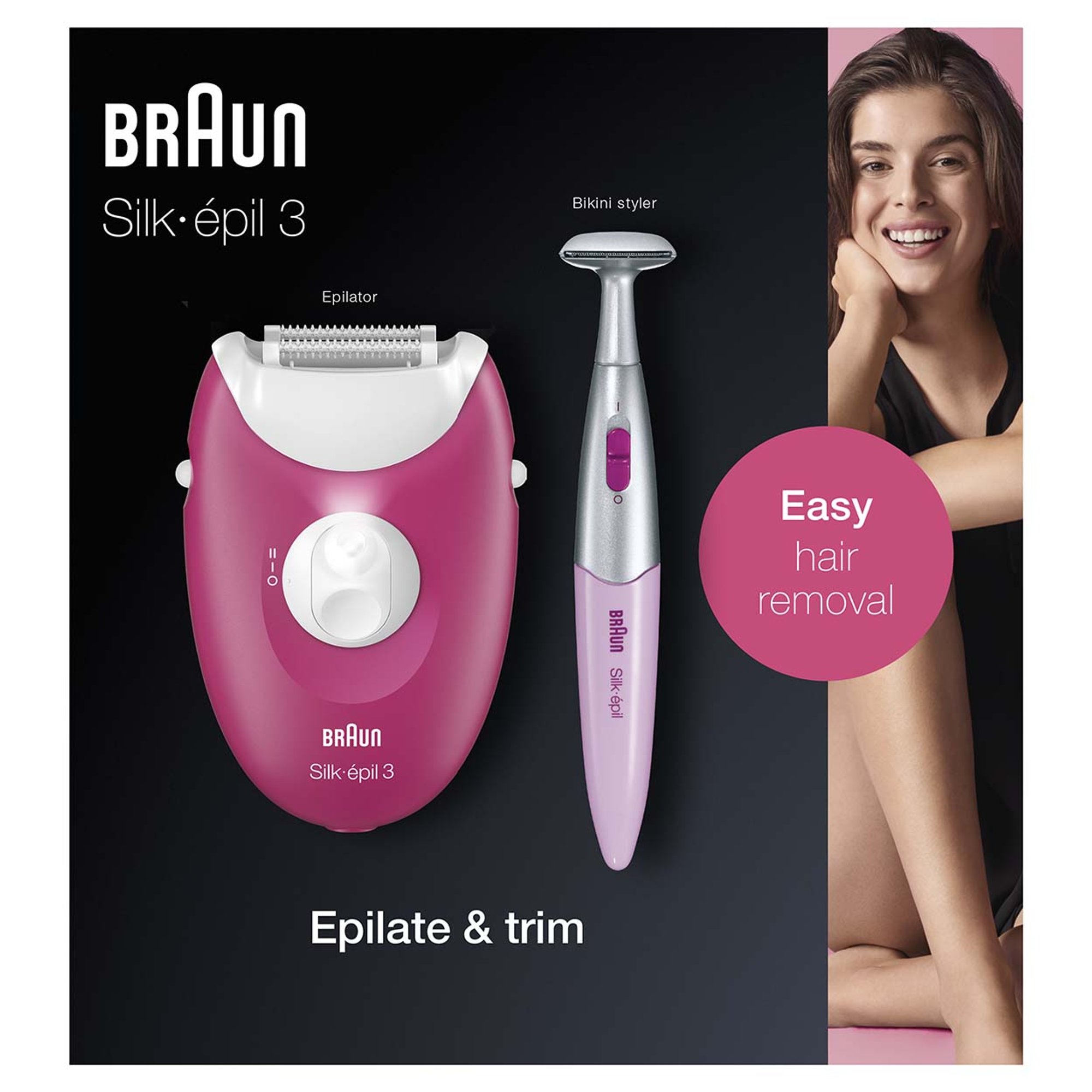 Braun Silk-épil 3-420, depiladora eléctrica para mujer para depilación duradera, blanco/rosa Braun vista1