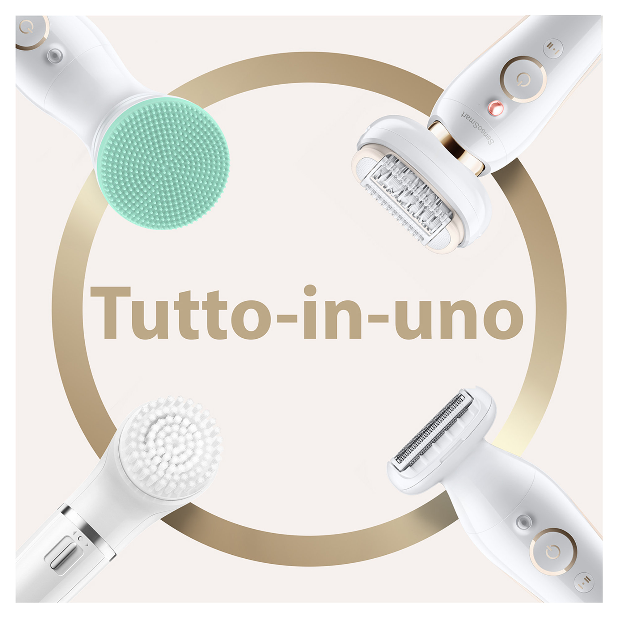 Braun Silk-épil 9 Flex 9-300 Beauty Set - Epilatore Elettrico Donna Con Testina Flessibile, bianco/oro Braun vista7