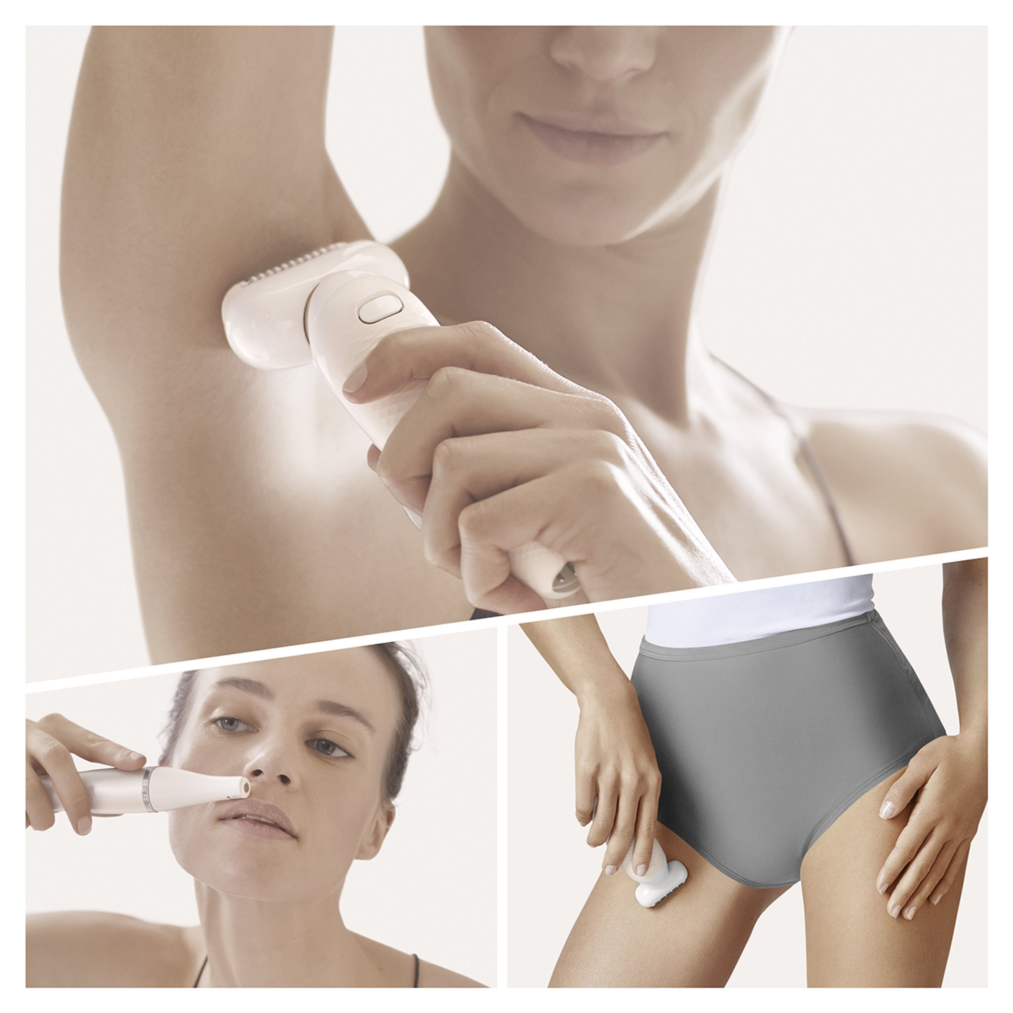 Braun Silk-épil 9 Flex 9-300 Beauty Set - Epilatore Elettrico Donna Con Testina Flessibile, bianco/oro Braun vista9