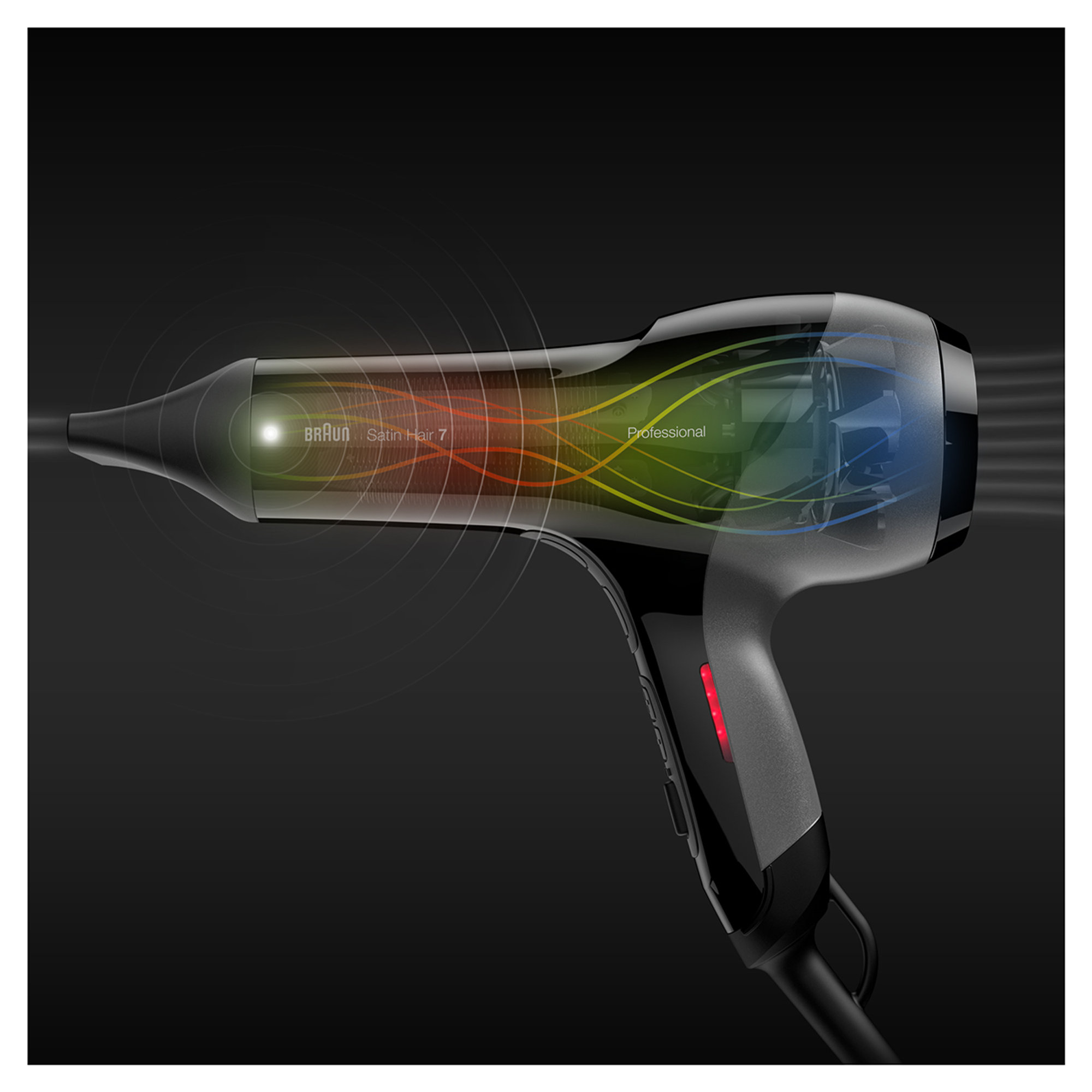Satin Hair 7 HD780 Professional SensoDryer - Asciugacapelli, nero Braun vista2