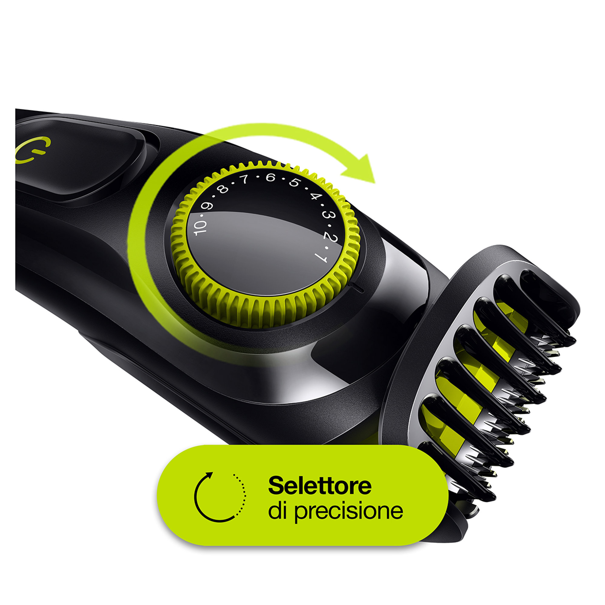Braun BT3221 Tondeuse à barbe et tondeuse à cheveux pour homme avec 20 réglages de longueur, noir/vert électrique Braun vista3