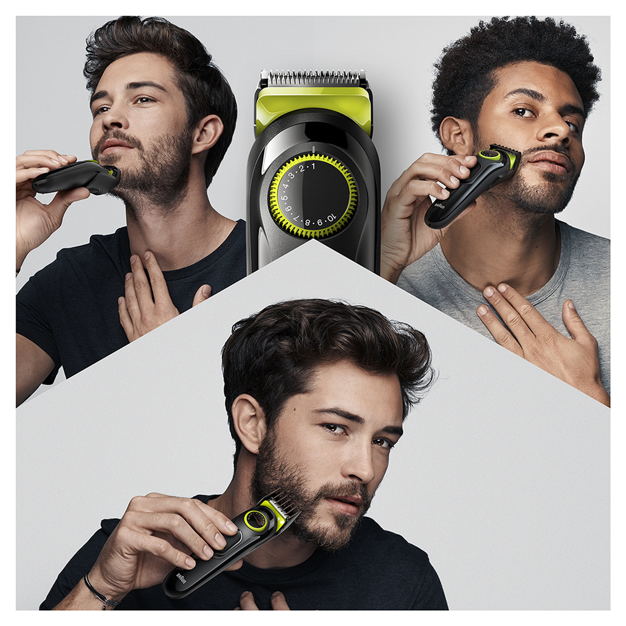Braun BT3221 Tondeuse à barbe et tondeuse à cheveux pour homme avec 20 réglages de longueur, noir/vert électrique Braun vista9