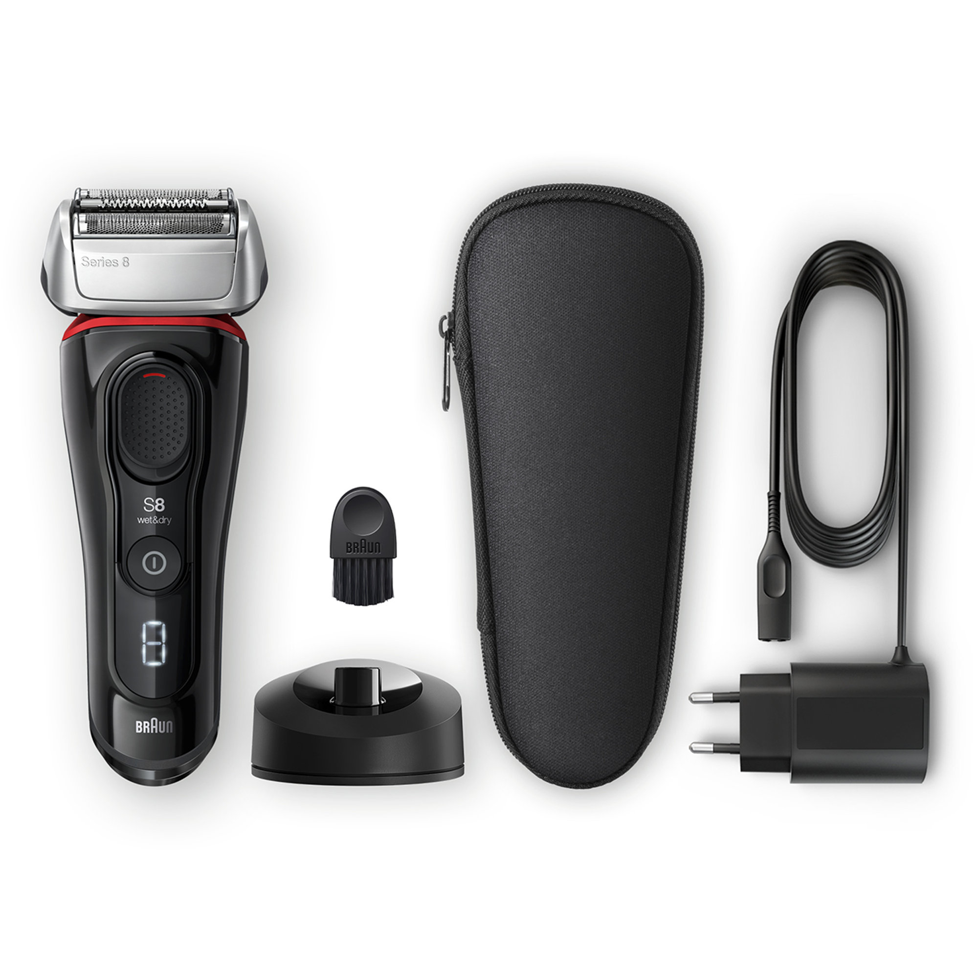 Braun Series 8 8340s Rasoir à barbe électrique, base de recharge, noir Braun vista3