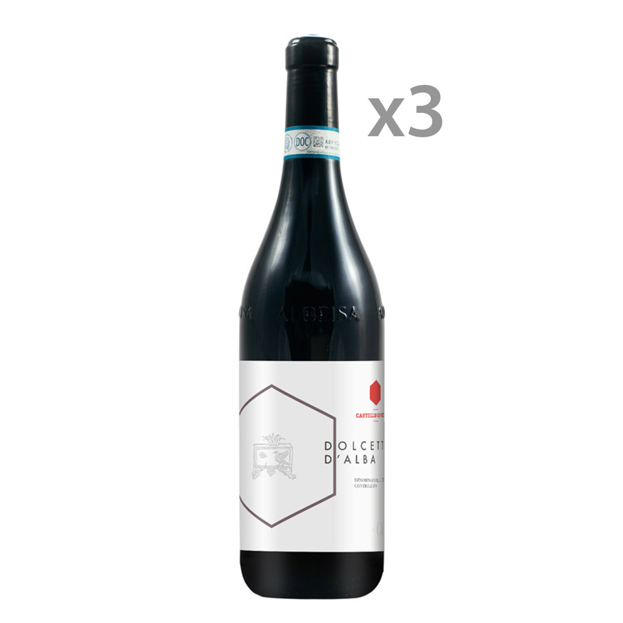 3 bottiglie - Dolcetto d'Alba 2019 Castello di Perno vista0