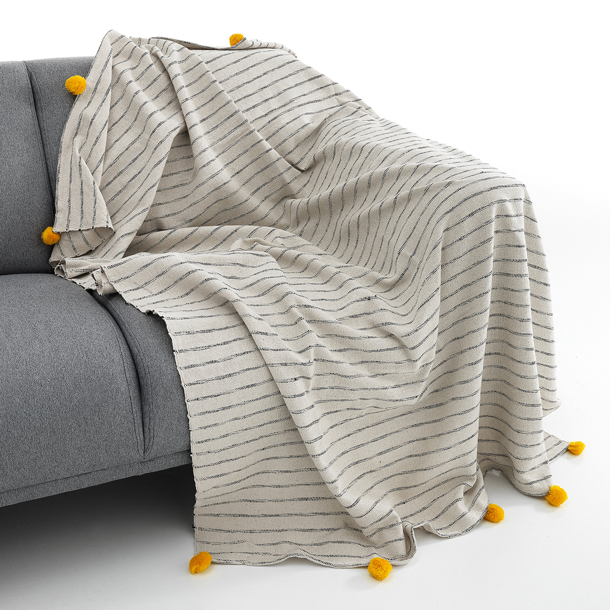 Gestreifter Baumwollstoff STRIPE-A GELB OresteLuchetta vista1