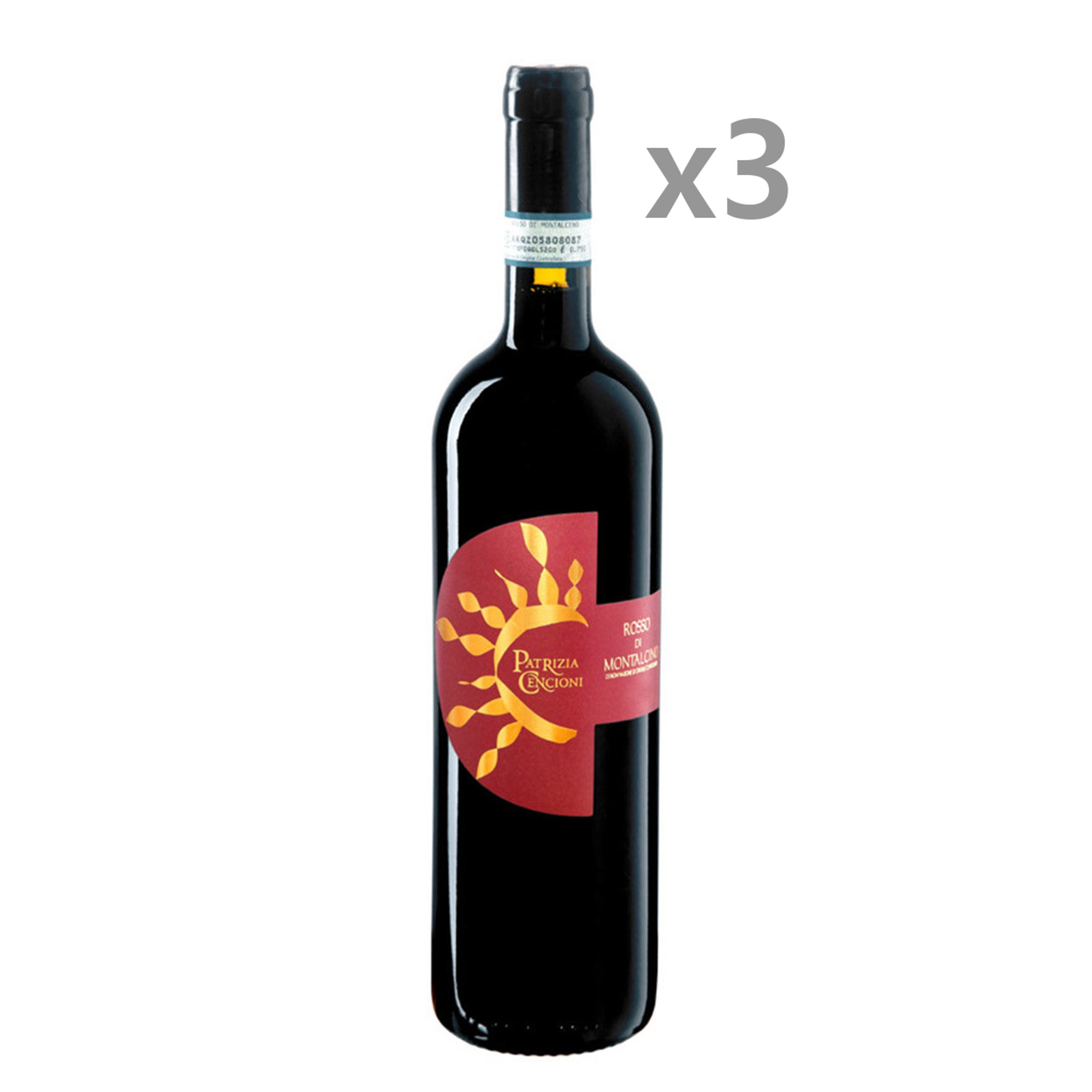 3 bottiglie - Rosso di Montalcino DOC 2023 Patrizia Cencioni - Solaria vista0