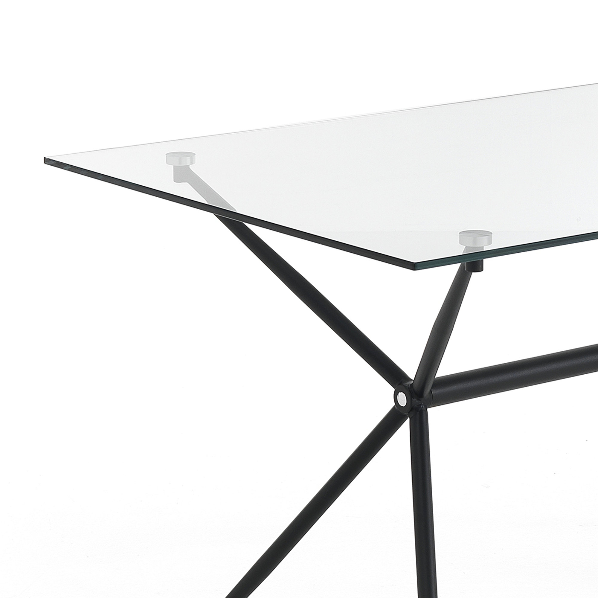 Tavolo/scrivania Stick, trasparente/nero opaco Tomasucci special price vista1