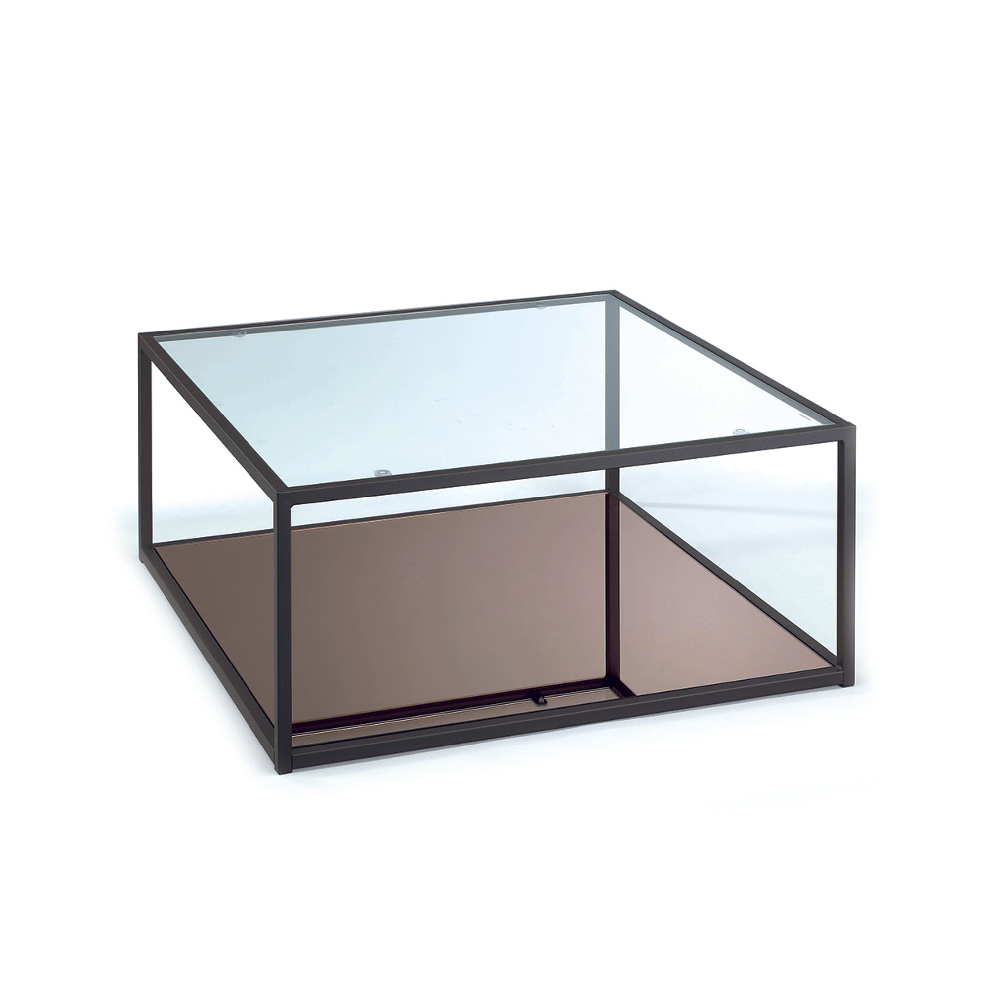 Tati soffbord, transparent/matt svart/rose guld Tomasucci special price vista0