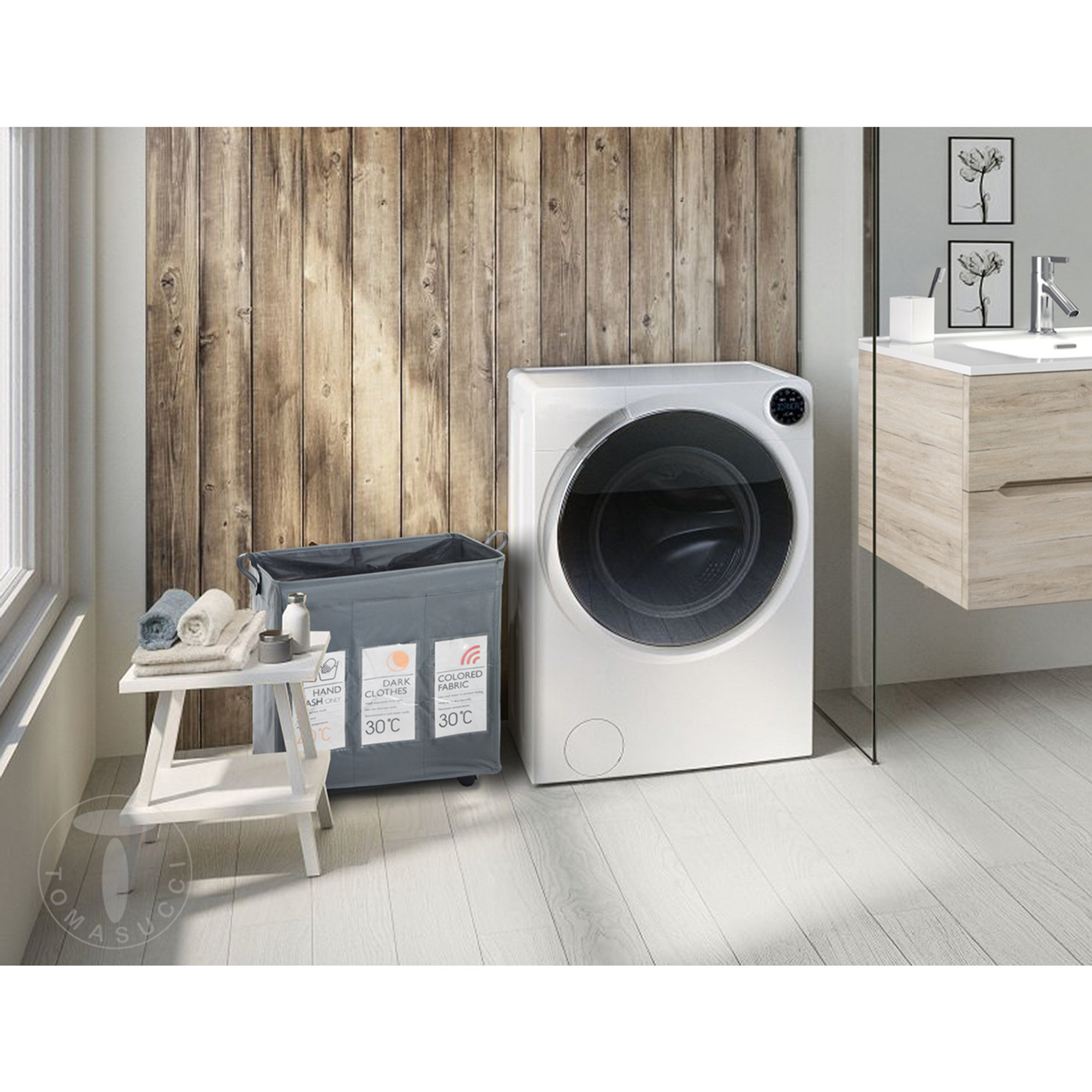 Panier à linge Laundry-B X3, gris foncé Tomasucci special price vista3