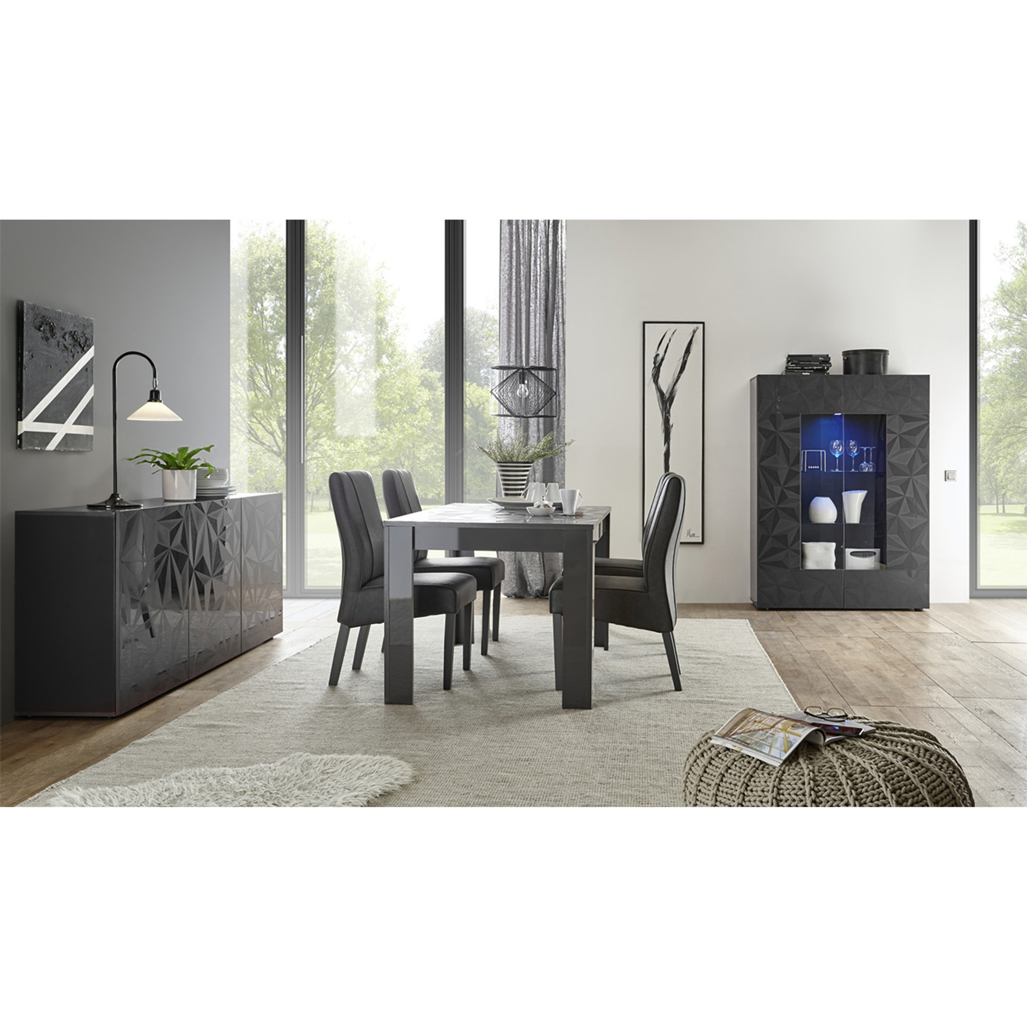 Credenza/Vetrina Praga, antracite TFT Home vista4