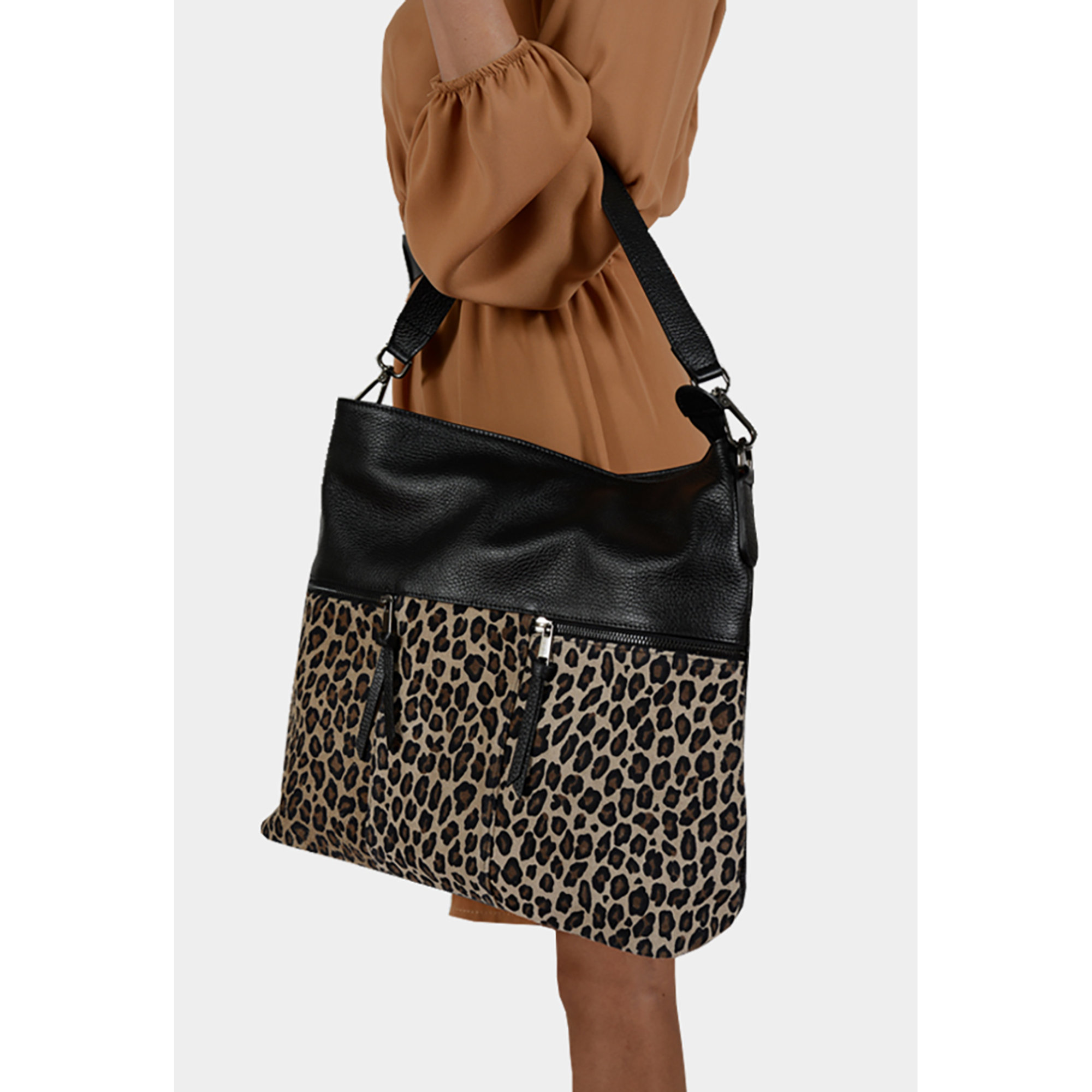 Beggy Ninpa nera e animalier NINIPA' BORSE vista2