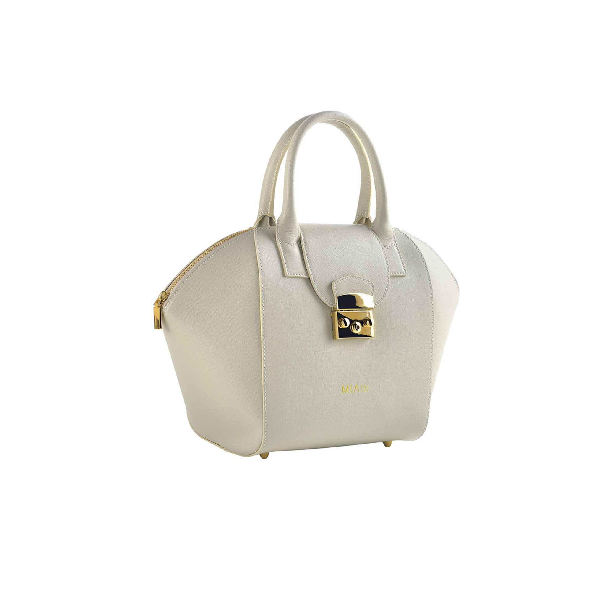 Borsa in pelle rigida saffiano Maria beige chiaro MIA16 VENEZIA vista0
