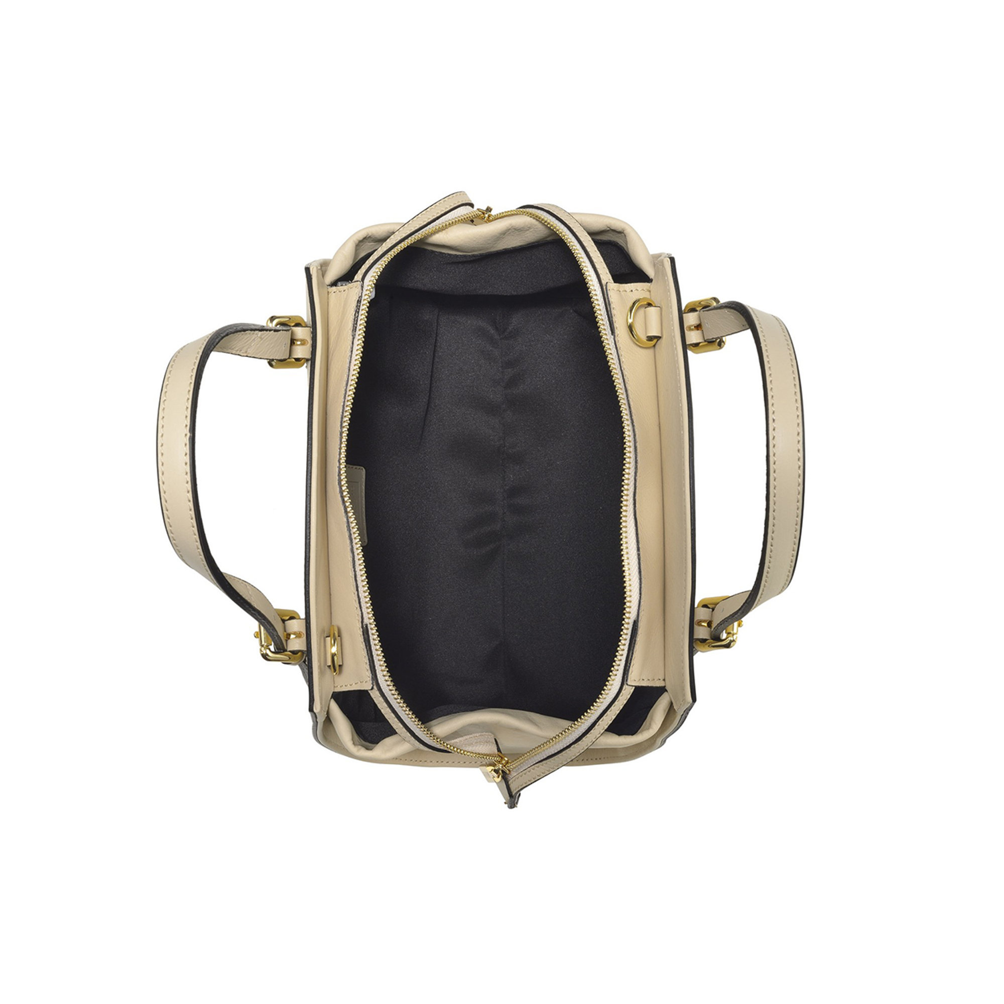 Bauletto rigido in pelle liscia Toupen crema MIA16 VENEZIA vista2