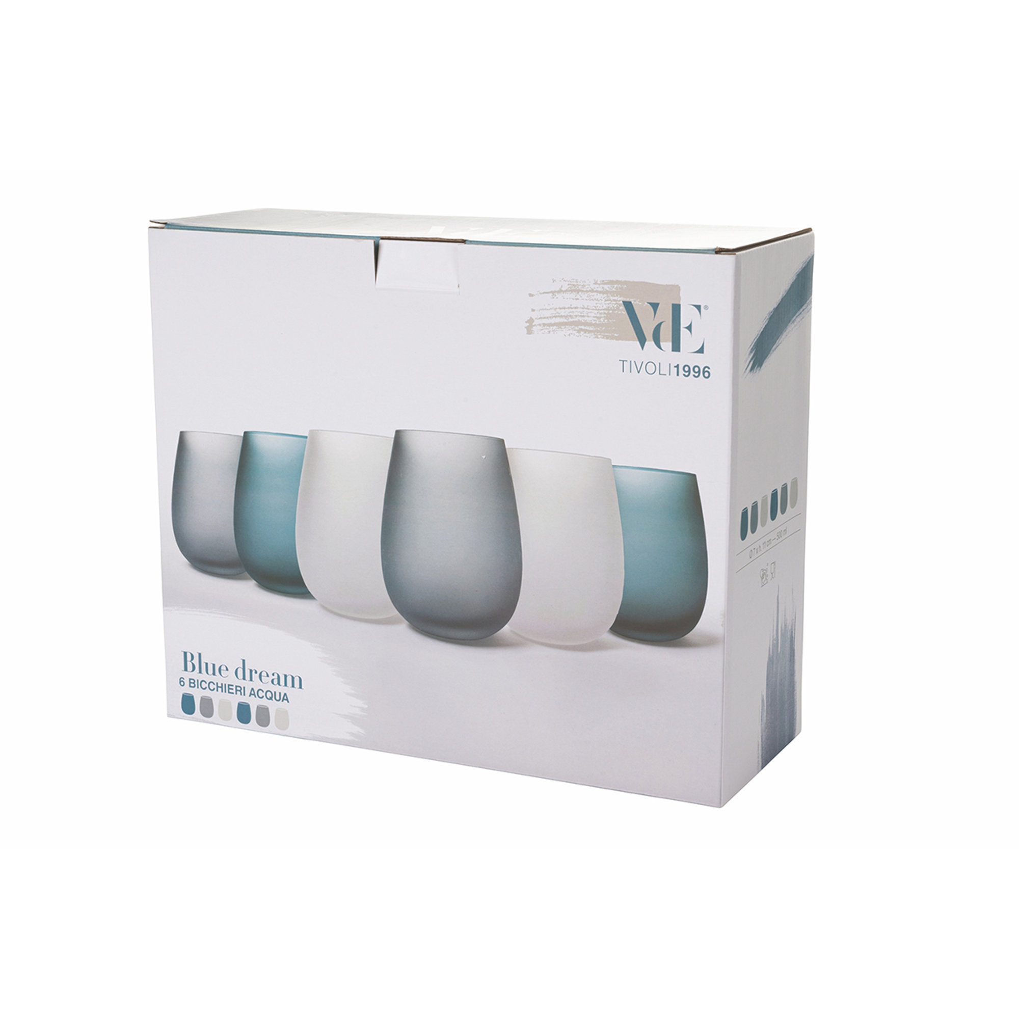 Blue Dream set 6 bicchieri frosted 500 ml, multicolor Villa D'Este Home Tivoli 1996 vista5