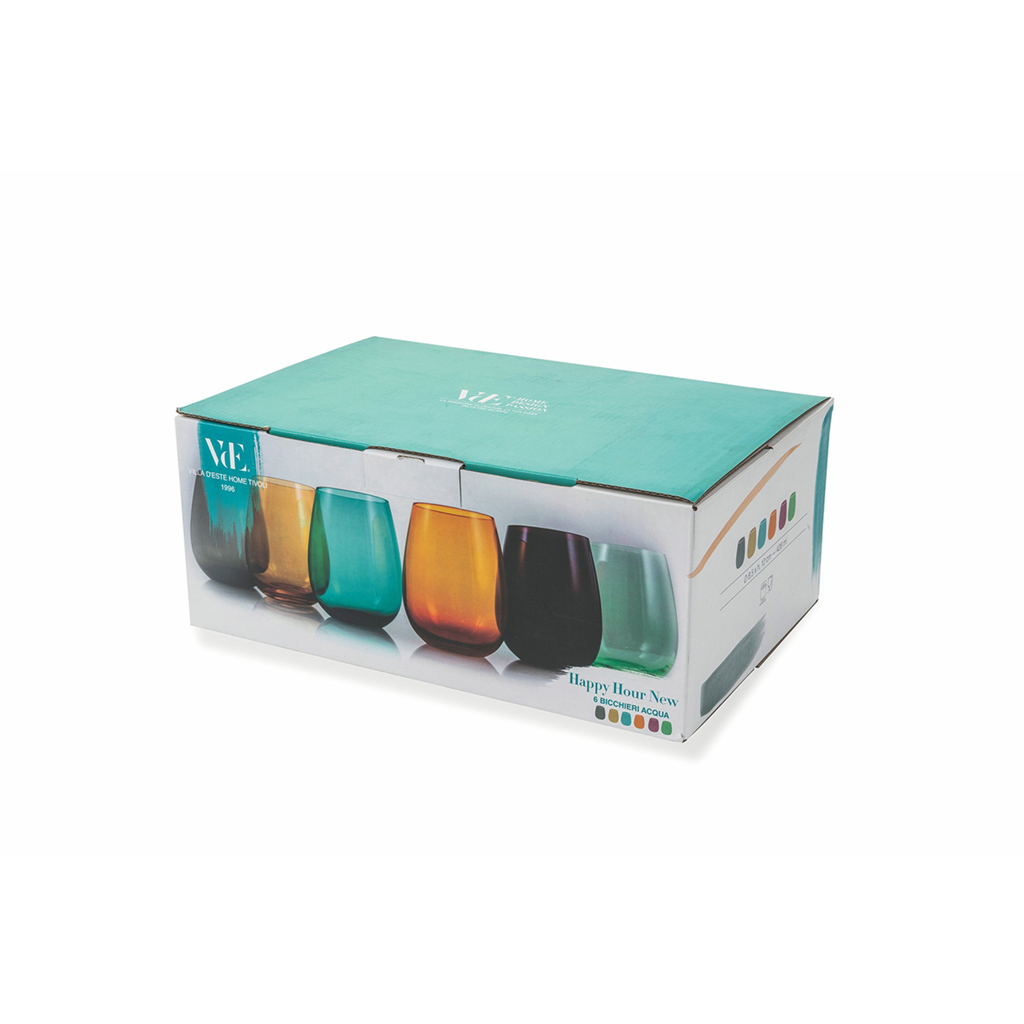 Happy Hour New set 6 bicchieri acqua 428 ml, multicolor Villa D'Este Home Tivoli 1996 vista10