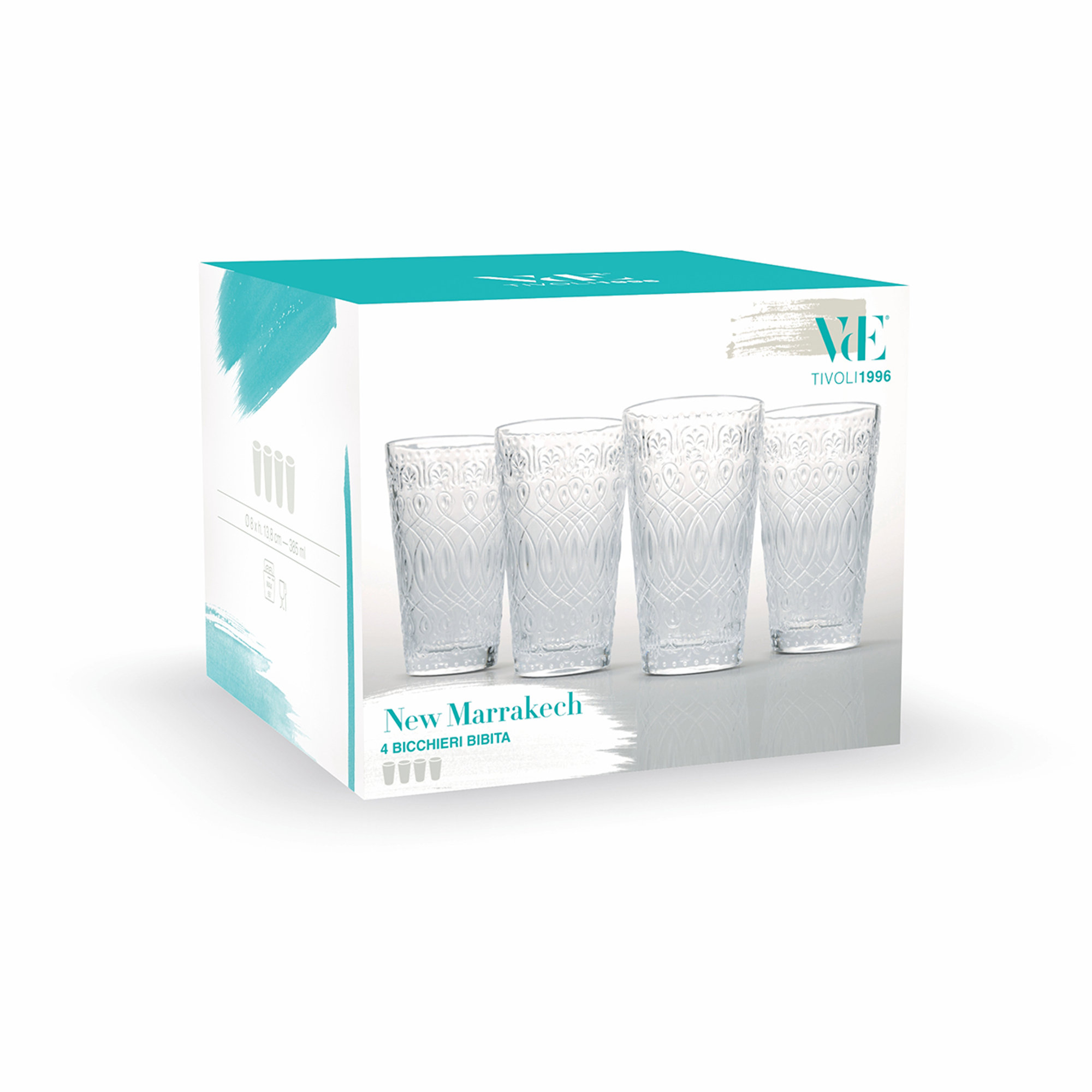 New Marrakech set 4 bicchieri bibita 385 ml, trasparente Villa D'Este Home Tivoli 1996 vista5