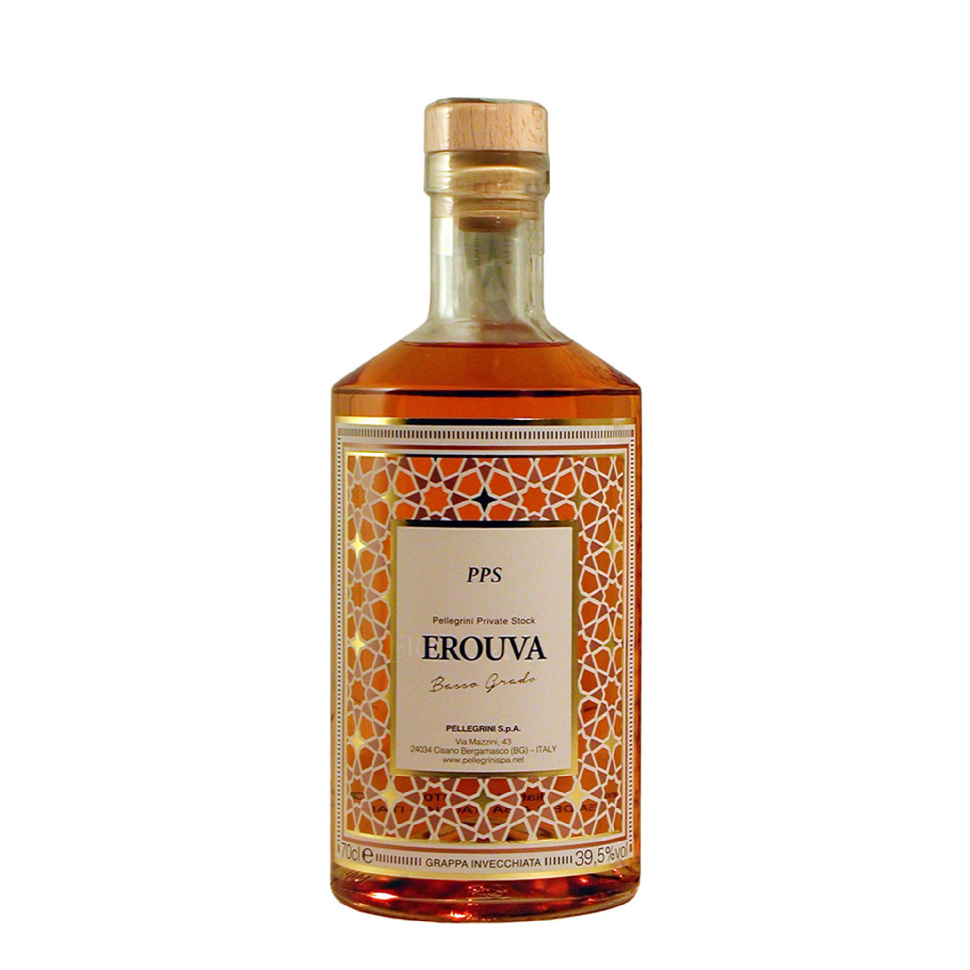 1 bottiglia 70 cl - Basso Grado Grappa invecchiata con confezione a tubo Erouva vista1
