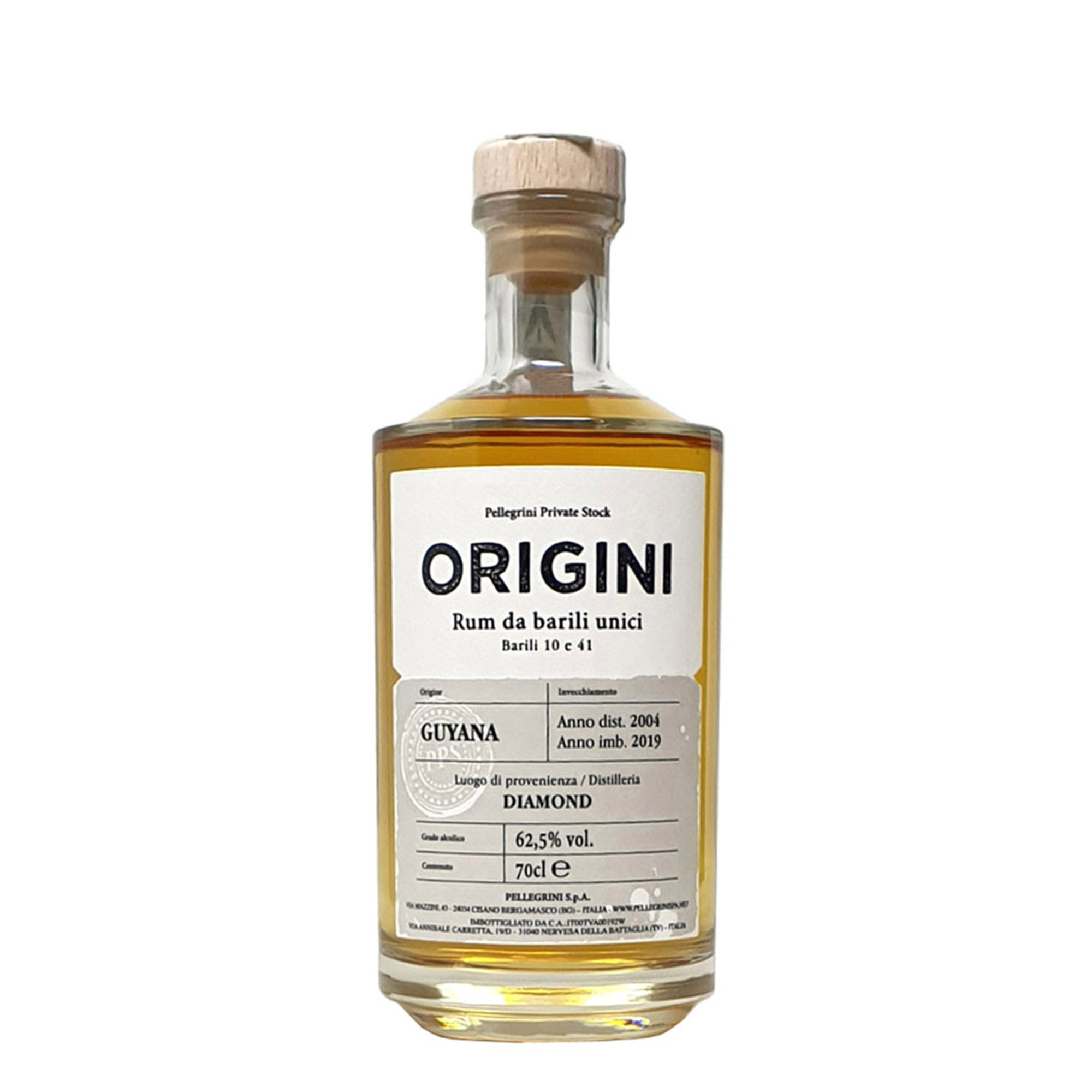 1 bottiglia 70 cl - Rum "Guyana" Diamon Origini - Rum da barili unici vista0