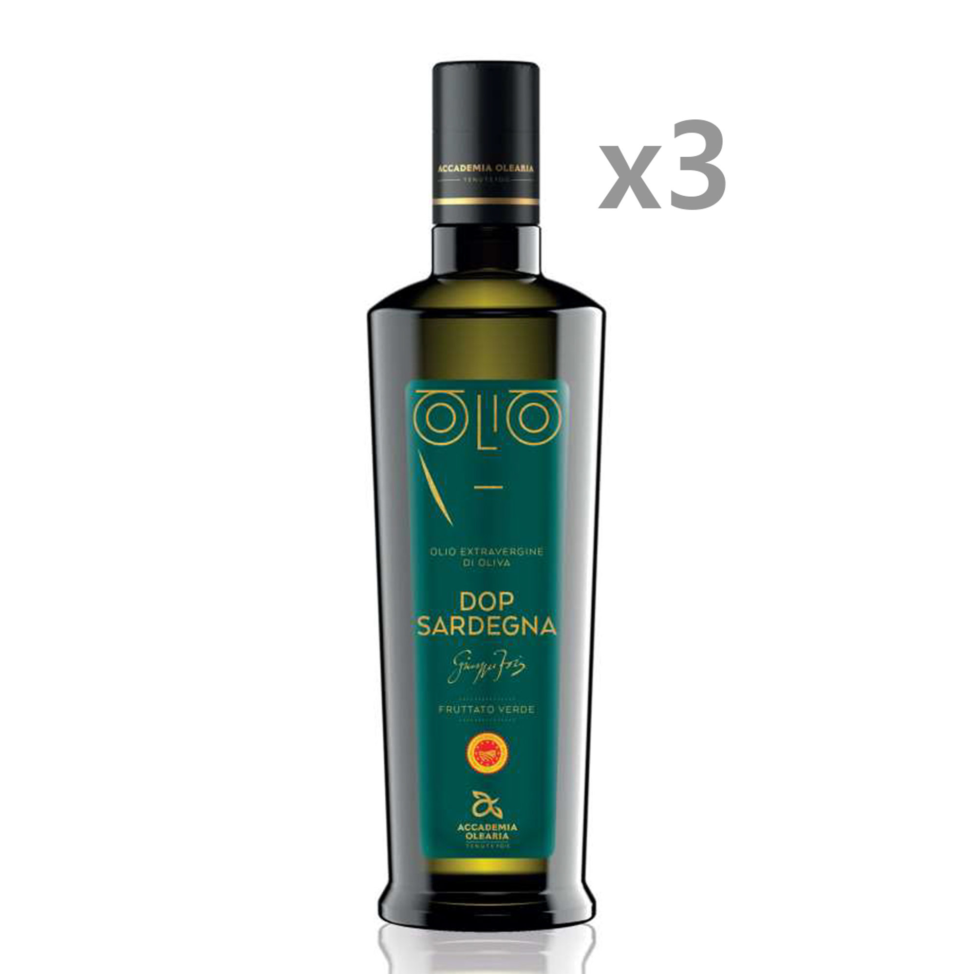 3 bottiglie 75 cl - "Riserva del Produttore" DOP Sardegna Fruttato Verde Accademia Olearia vista0