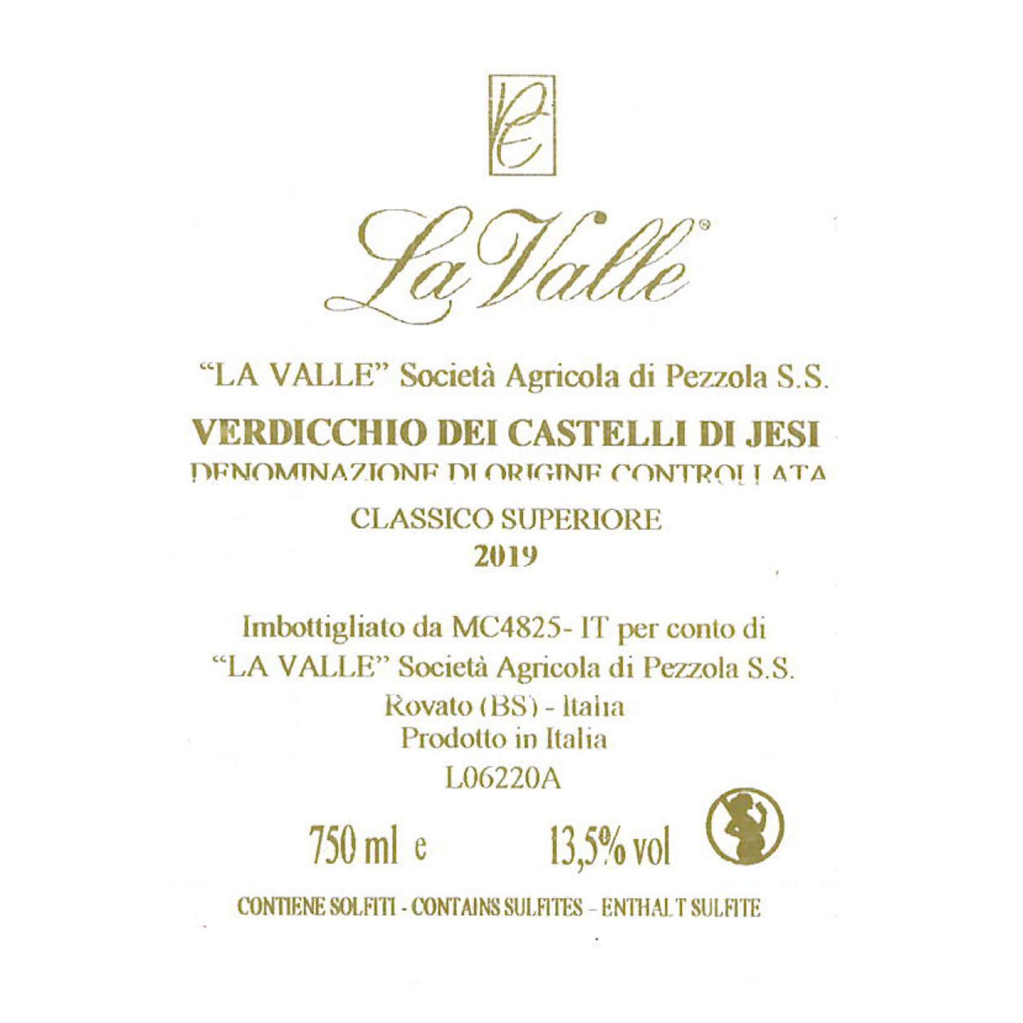 1 bottiglia - "Marca Albente" Verdicchio dei Castelli di Jesi Classico Superiore DOC 2019 La Valle vista1