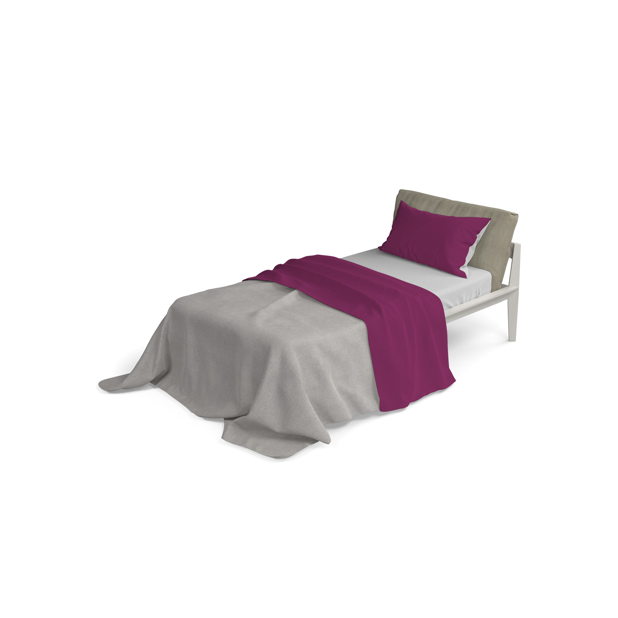 Natural Color bedding set, fuchsia/light grey DATEX vista2