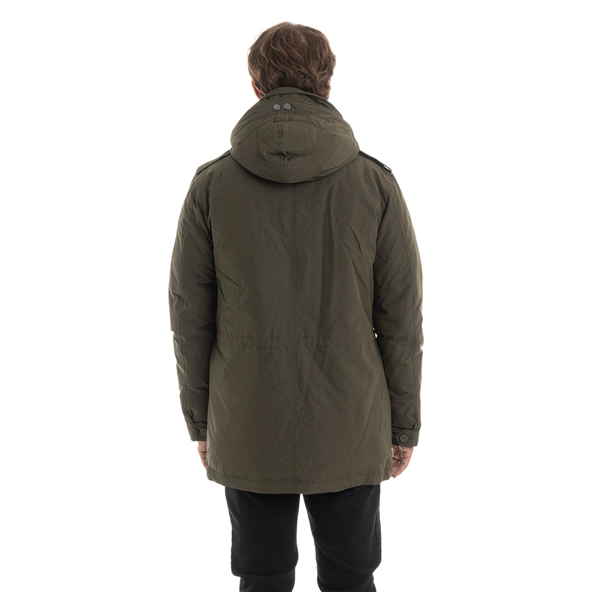 Parka Terranova 2 con cappuccio fisso verde militare Canadian vista1