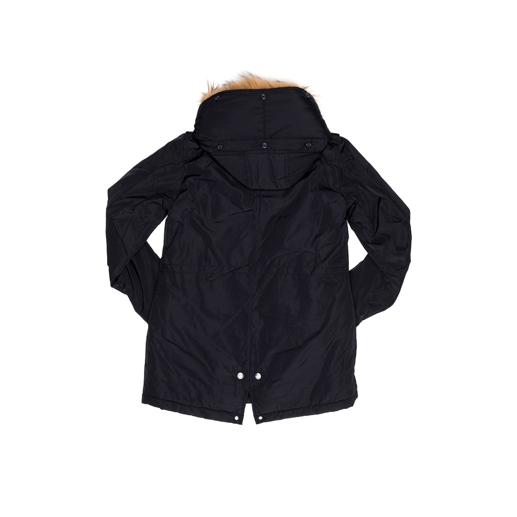 Giacca con cappuccio bordato da pelliccia blu navy Canadian vista1