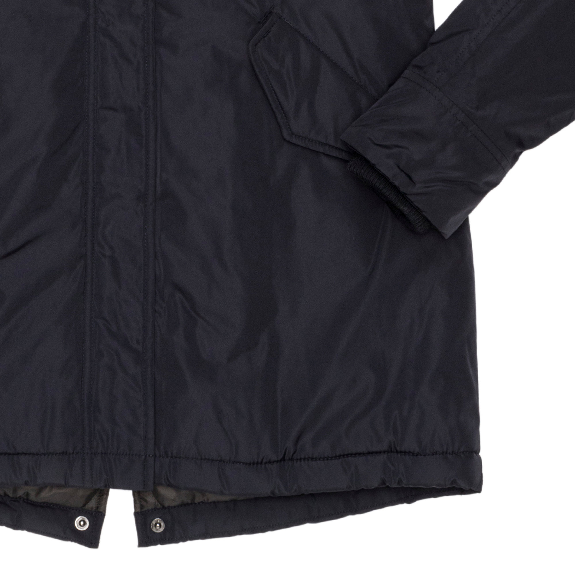 Giacca con cappuccio bordato da pelliccia blu navy Canadian vista2