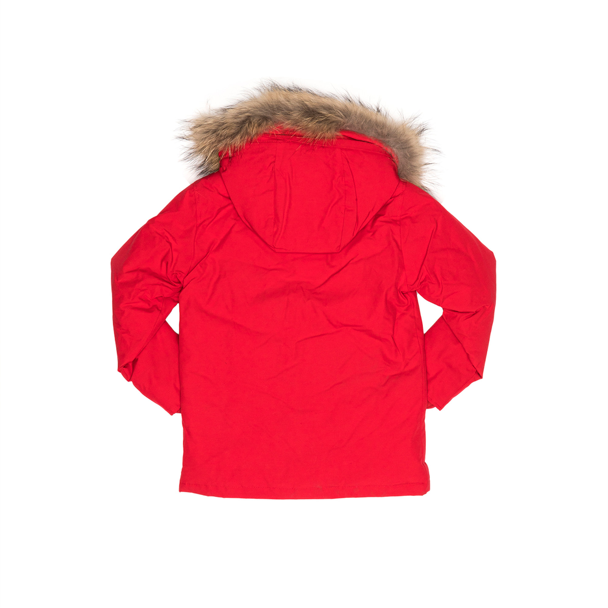 Parka con cappuccio bordato da pelliccia rosso Canadian vista2
