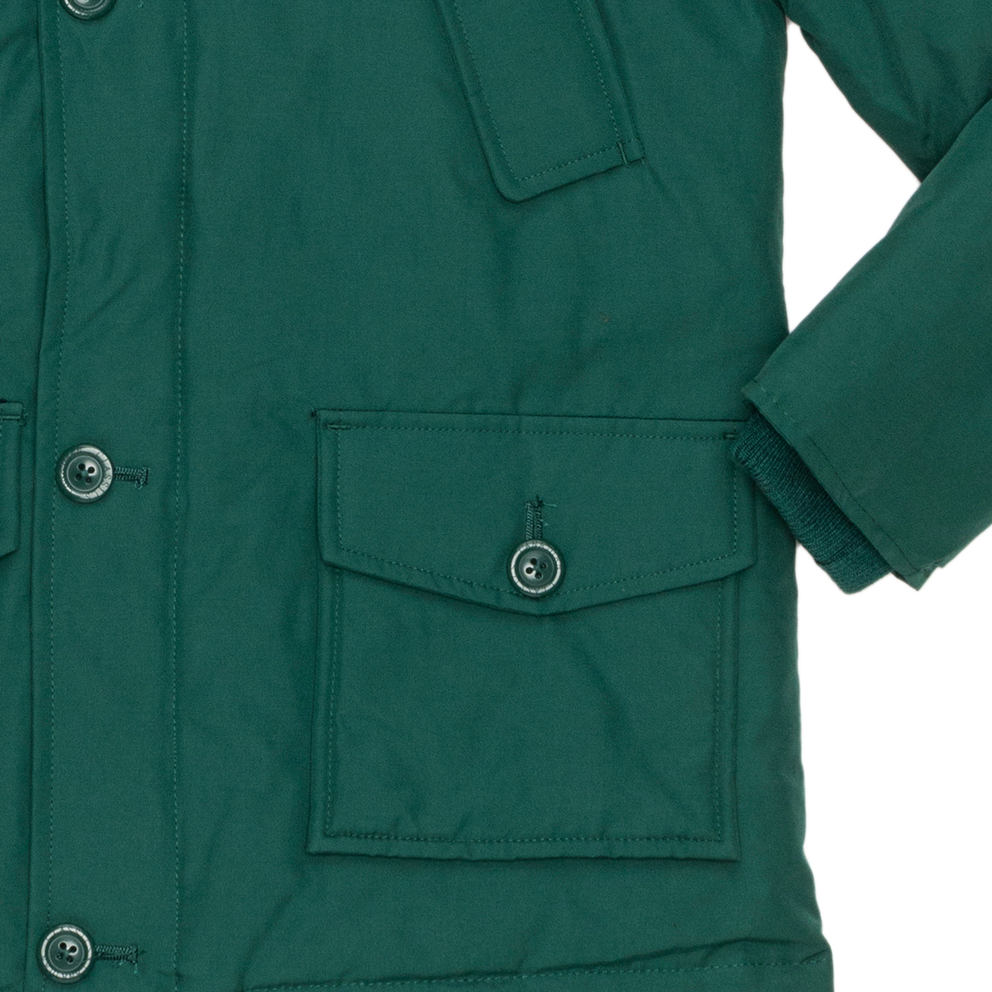 Parka con cappuccio bordato da pelliccia verde bosco Canadian vista2