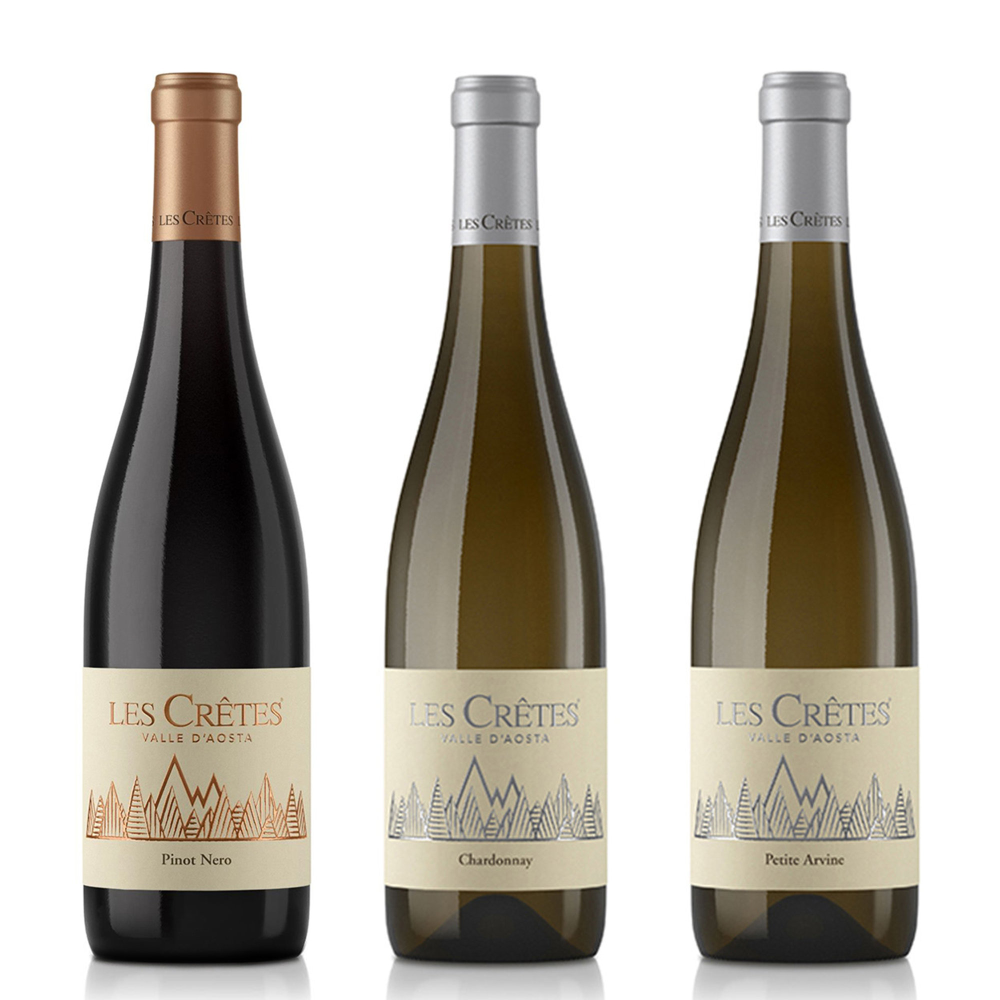 3 bottiglie miste: Pinot Nero - Chardonnay - Petite Arvine Les Cretes vista0