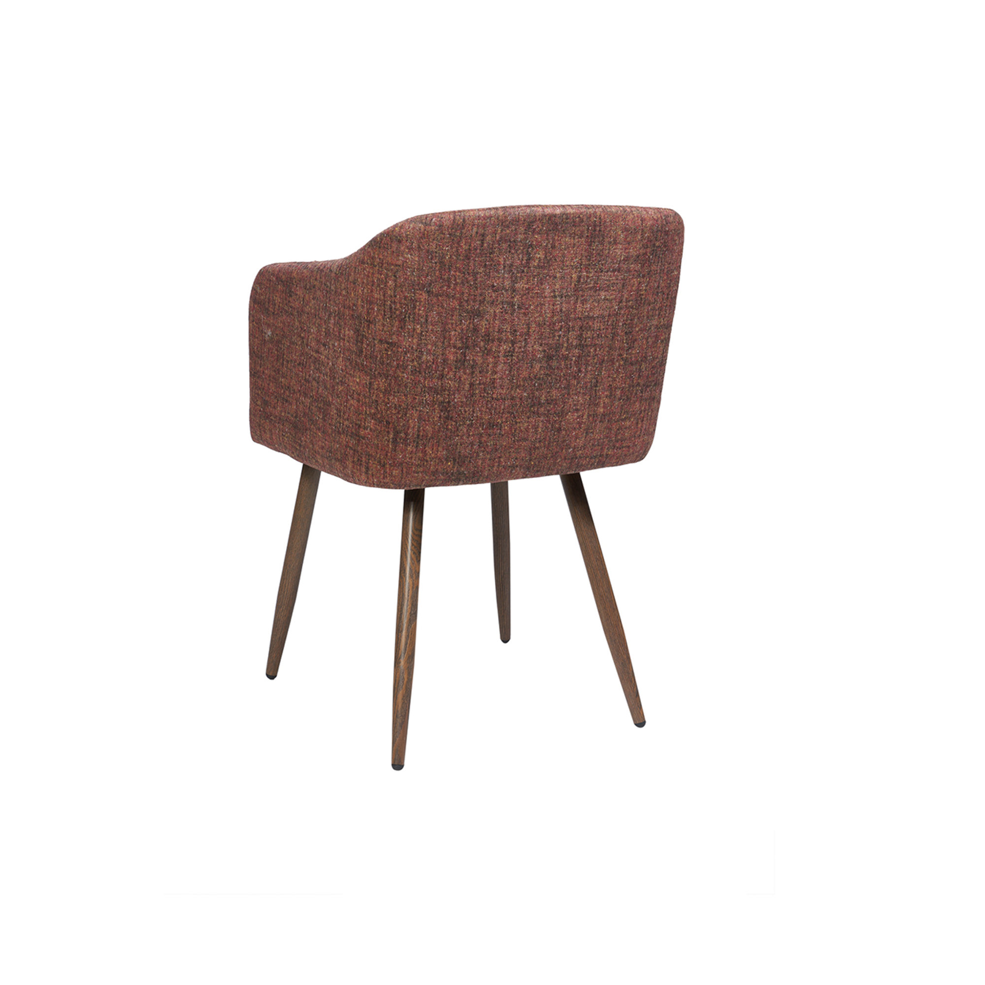 Ada - Set 2 poltroncine imbottite in tessuto rossa melange Novità Home vista1