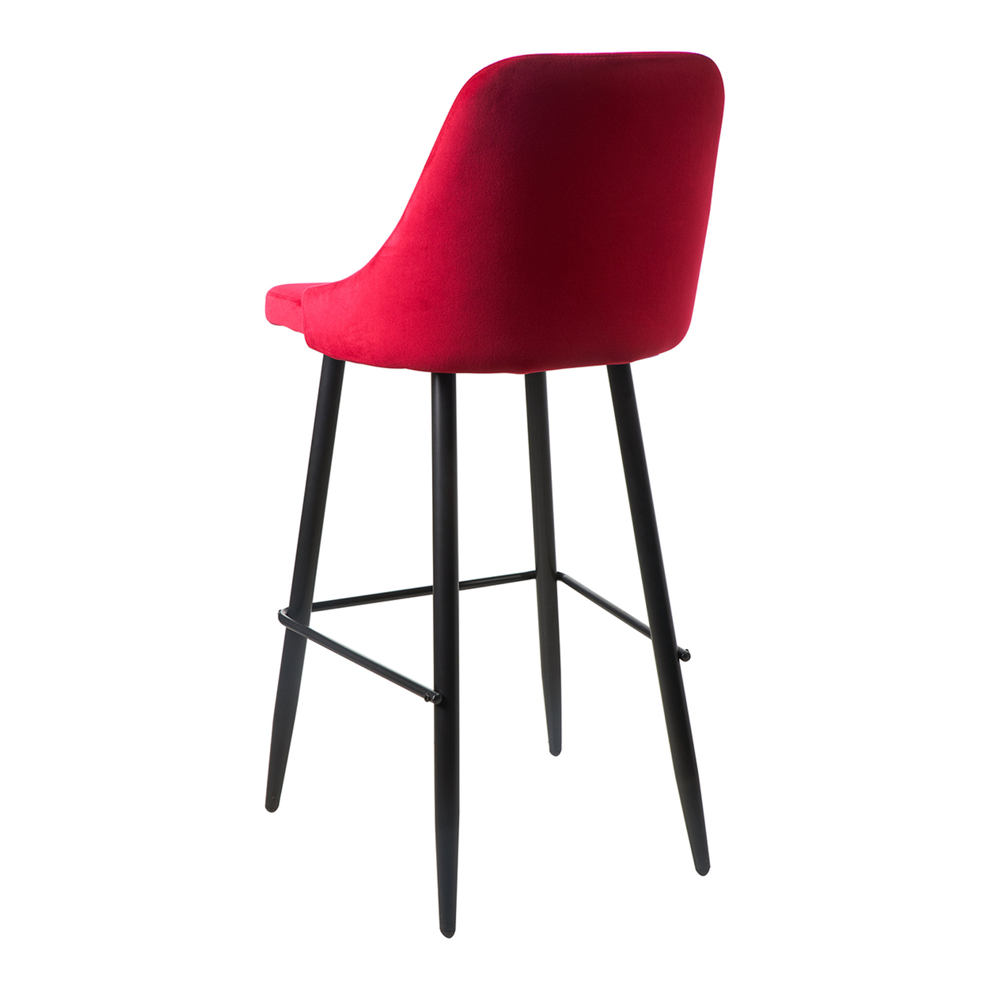 Velvet - Set 2 sgabelli in velluto rosso cardinale Novità Home vista1