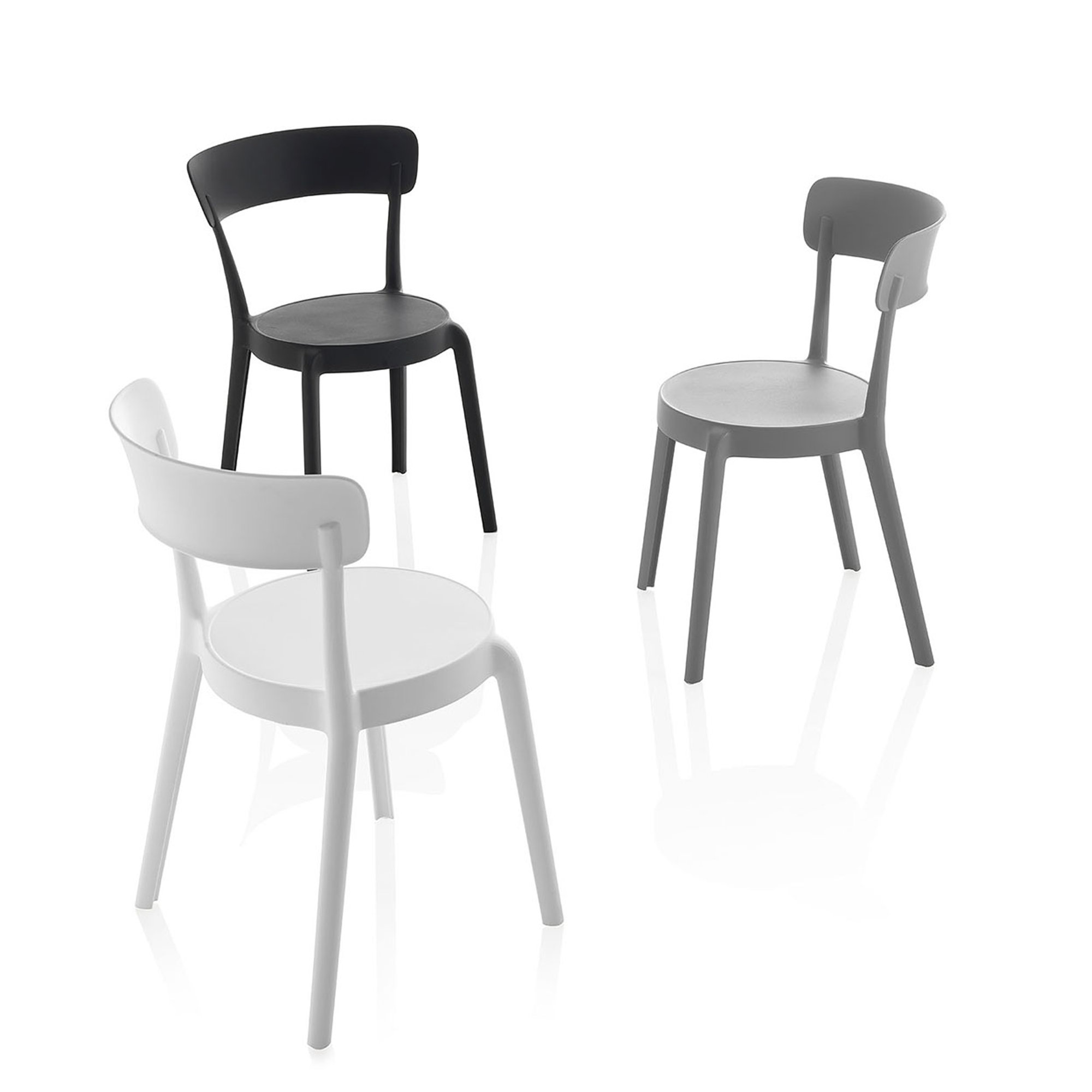 Lot de 4 chaises intérieur/extérieur MOSS, anthracite TFT Home vista2