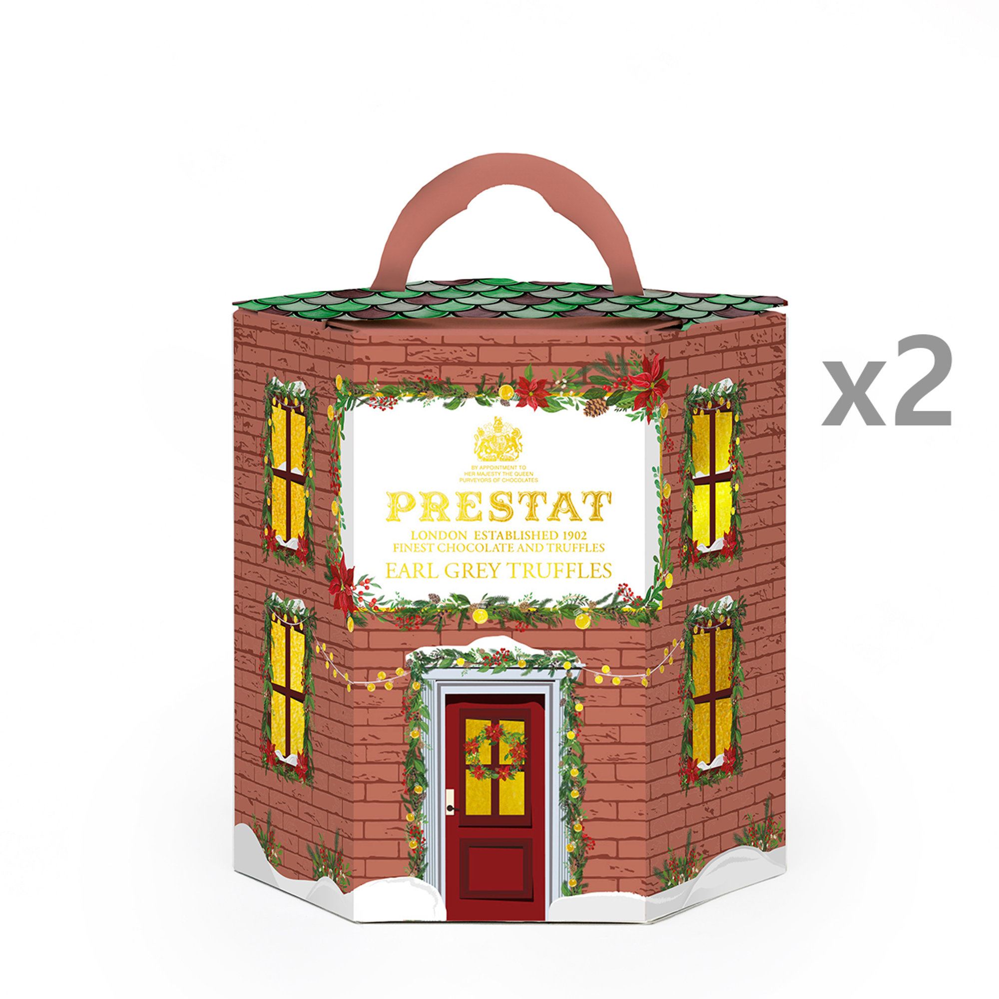 2 paquets de 60 gr - Truffes au lait « Festive House » et thé Earl Grey Prestat vista0
