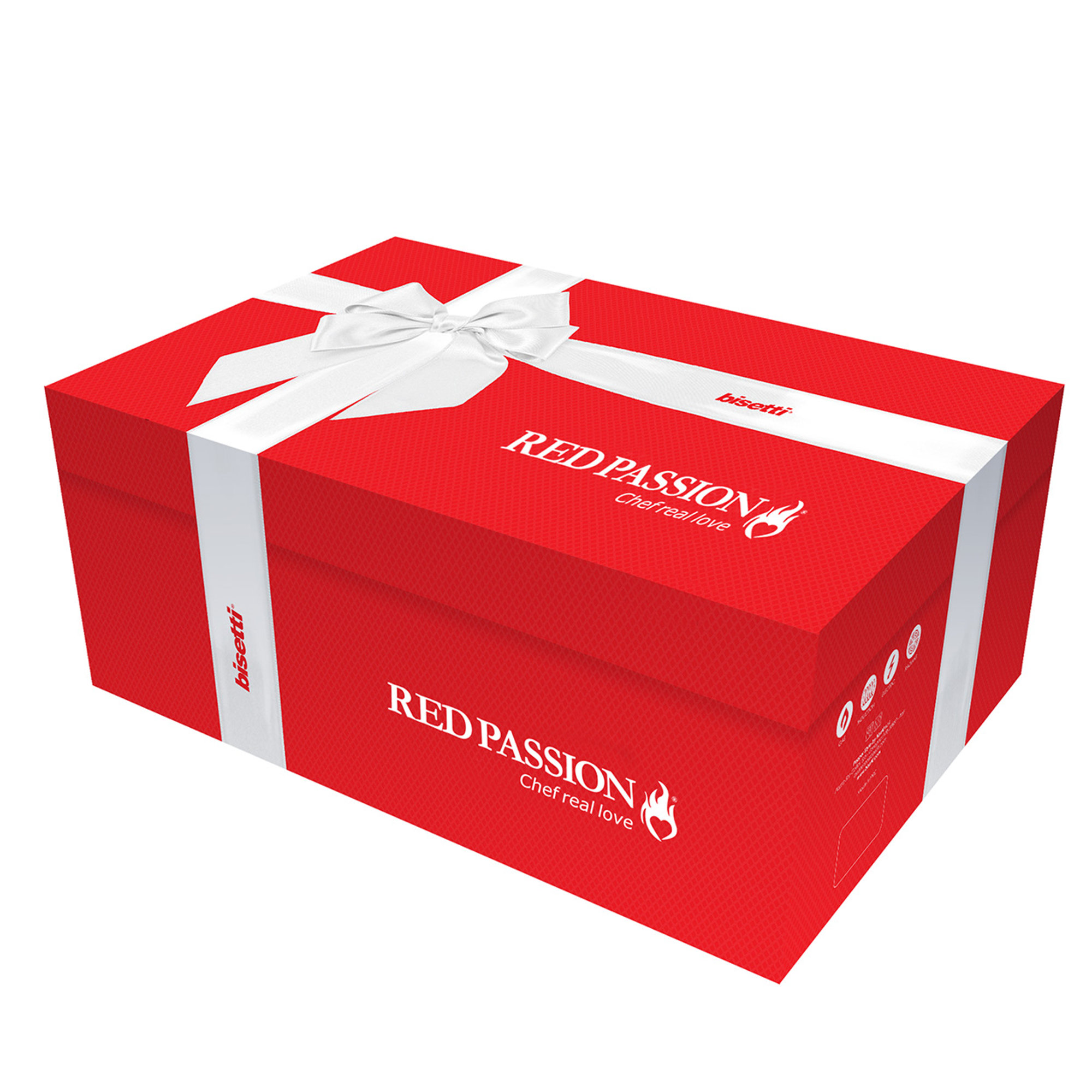 Batteria di pentole 13 pezzi 'Red Passion' con manici in legno venato rosso BISETTI pentole vista5
