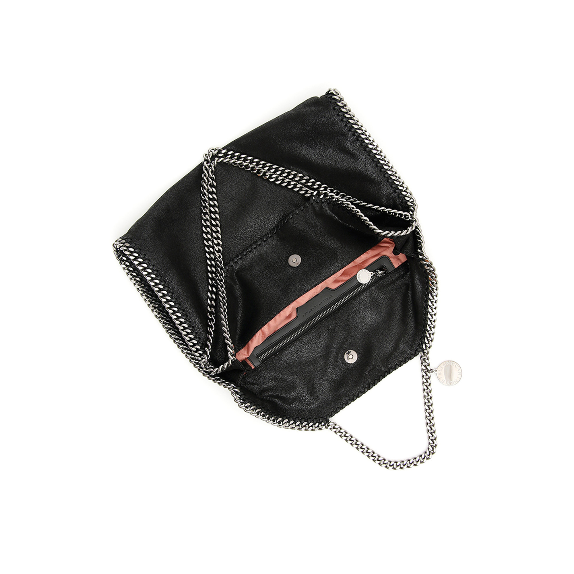 Stella McCartney Falabella con 3 catene nera Stella McCartney vista2