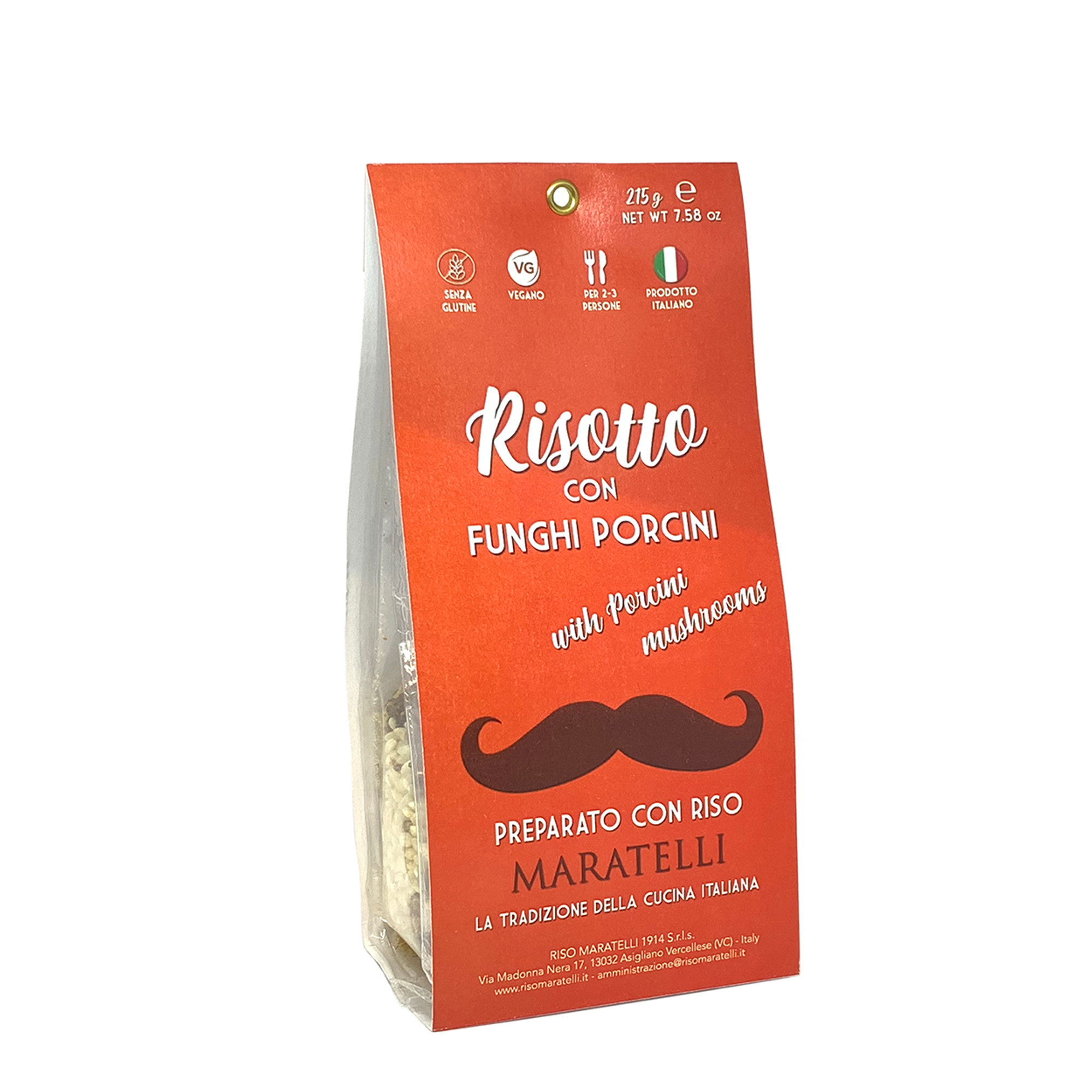 4 Risotti misti da 215 gr: 2 Tartufo - 2 Funghi Porcini Riso Maratelli 1914 vista3