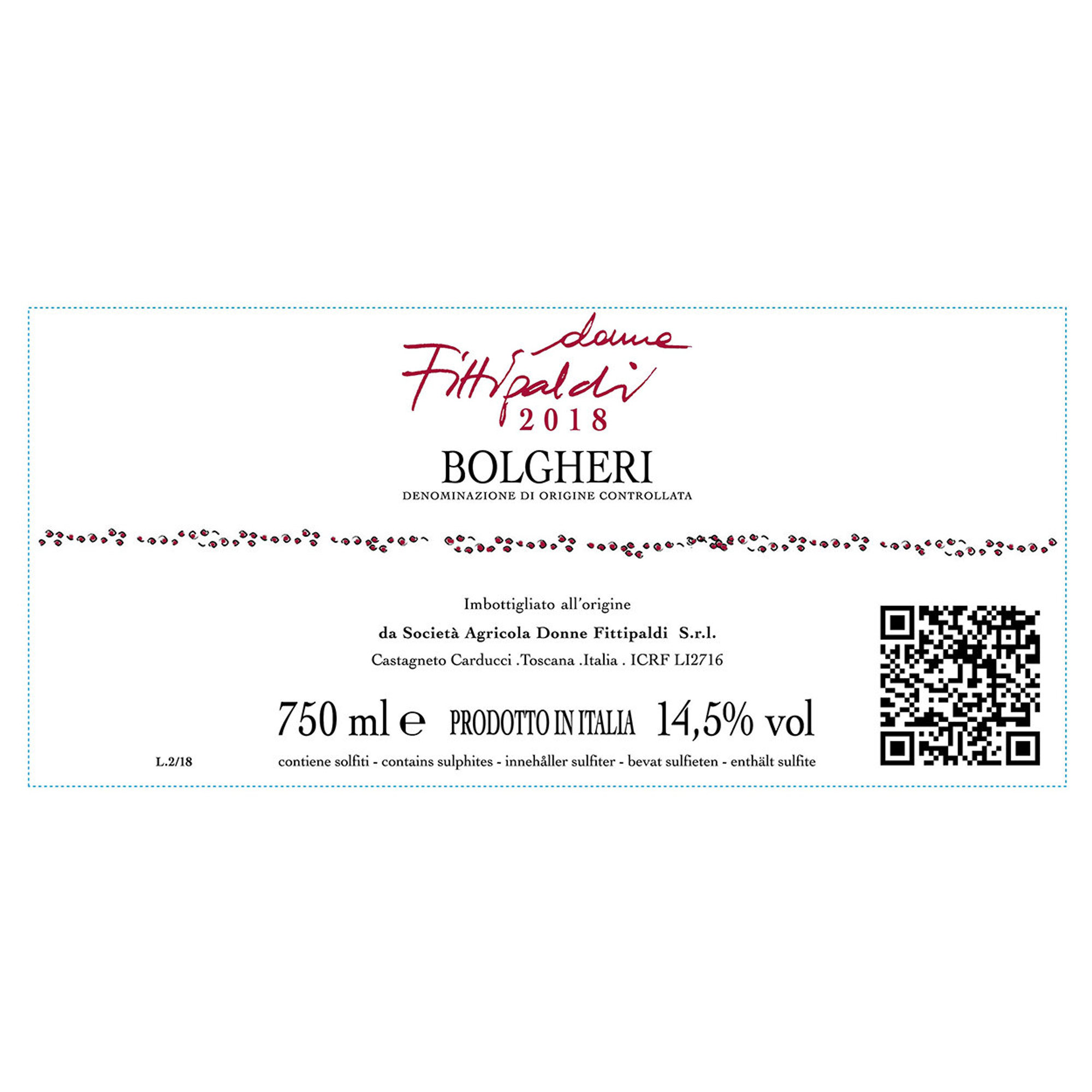 2 bottiglie miste in cassetta di legno: 1 Lady F 2019 - 1 Bolgheri DOC 2019 Donne Fittipaldi vista4
