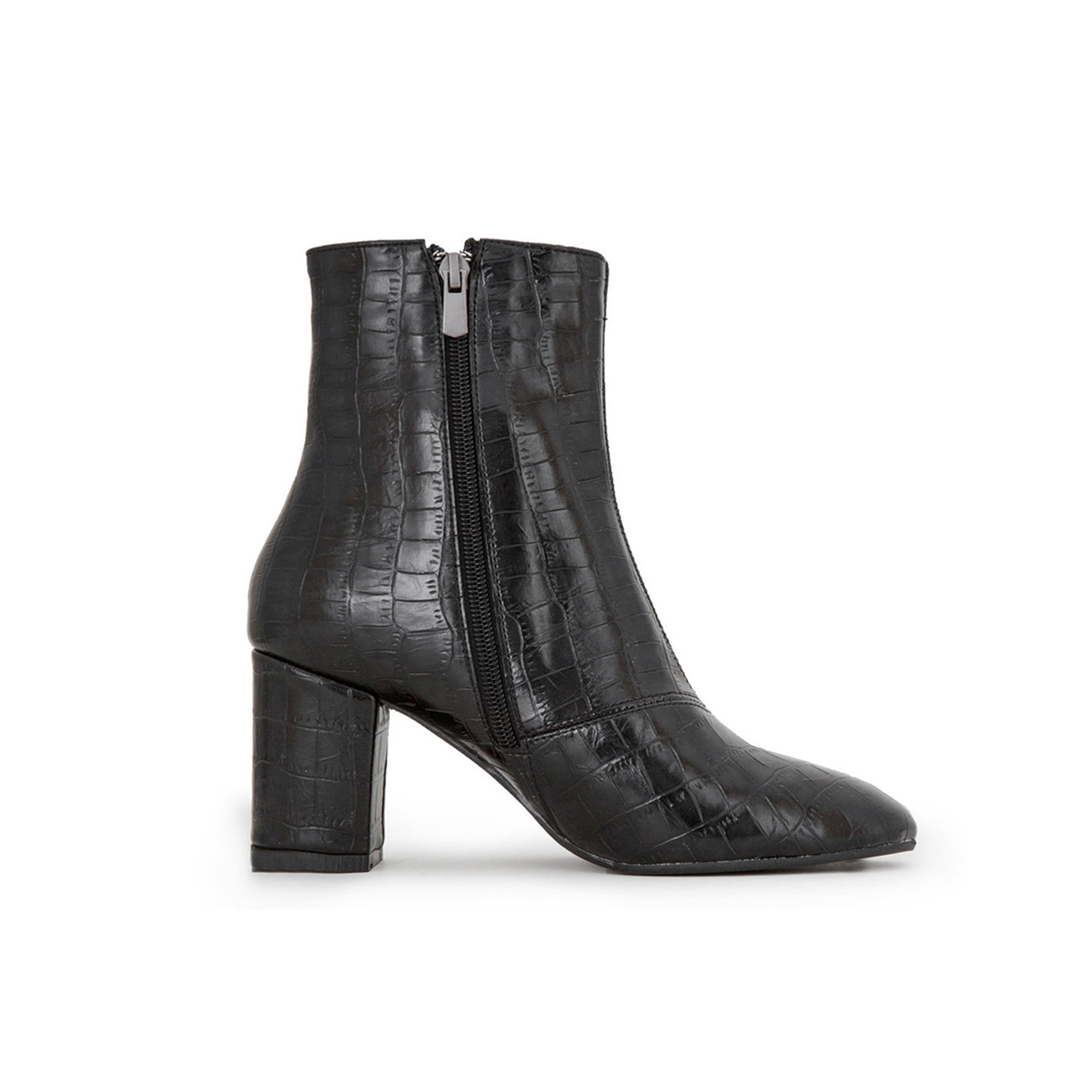 Stivaletti Sole Sisterss Con Tacco Stampa Cocco Neri Sole Sisters vista3
