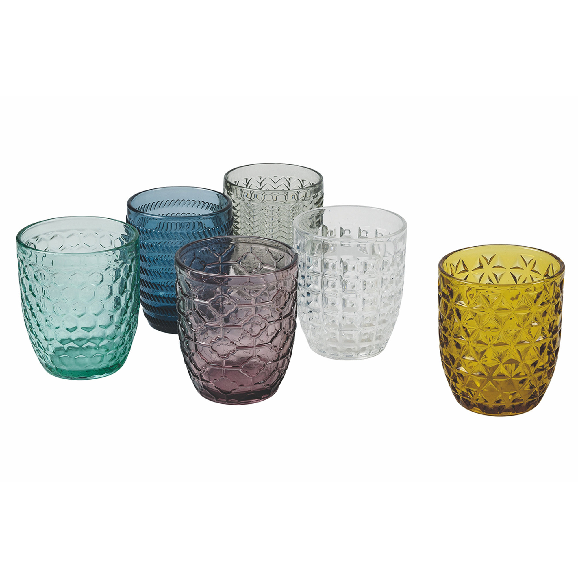 Juego de 6 vasos de agua Geometrie, 300 ml, multicolor Villa d'Este vista0