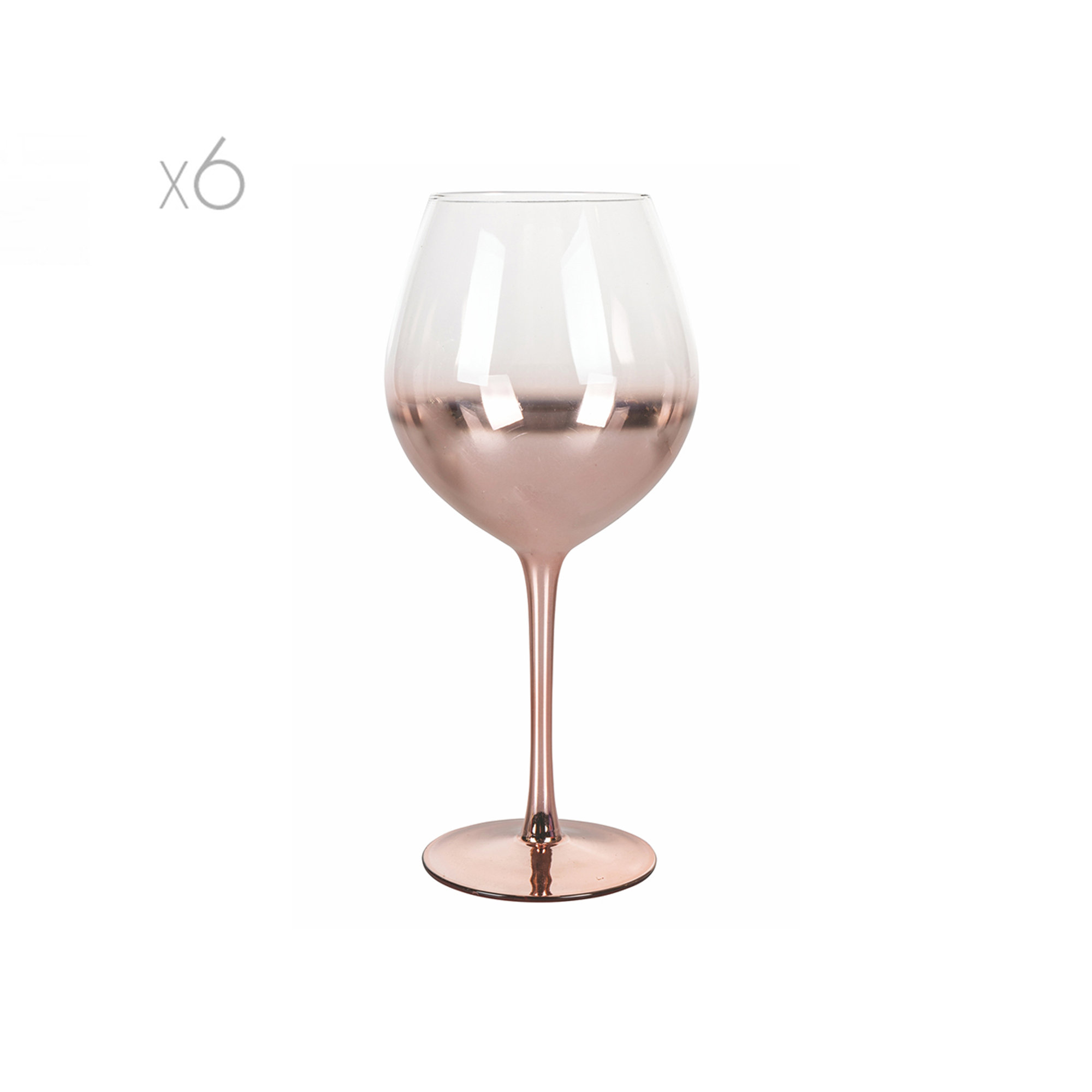 Set 6 calici Avenue rosa 570 ml Villa D'Este Home Tivoli 1996 vista0