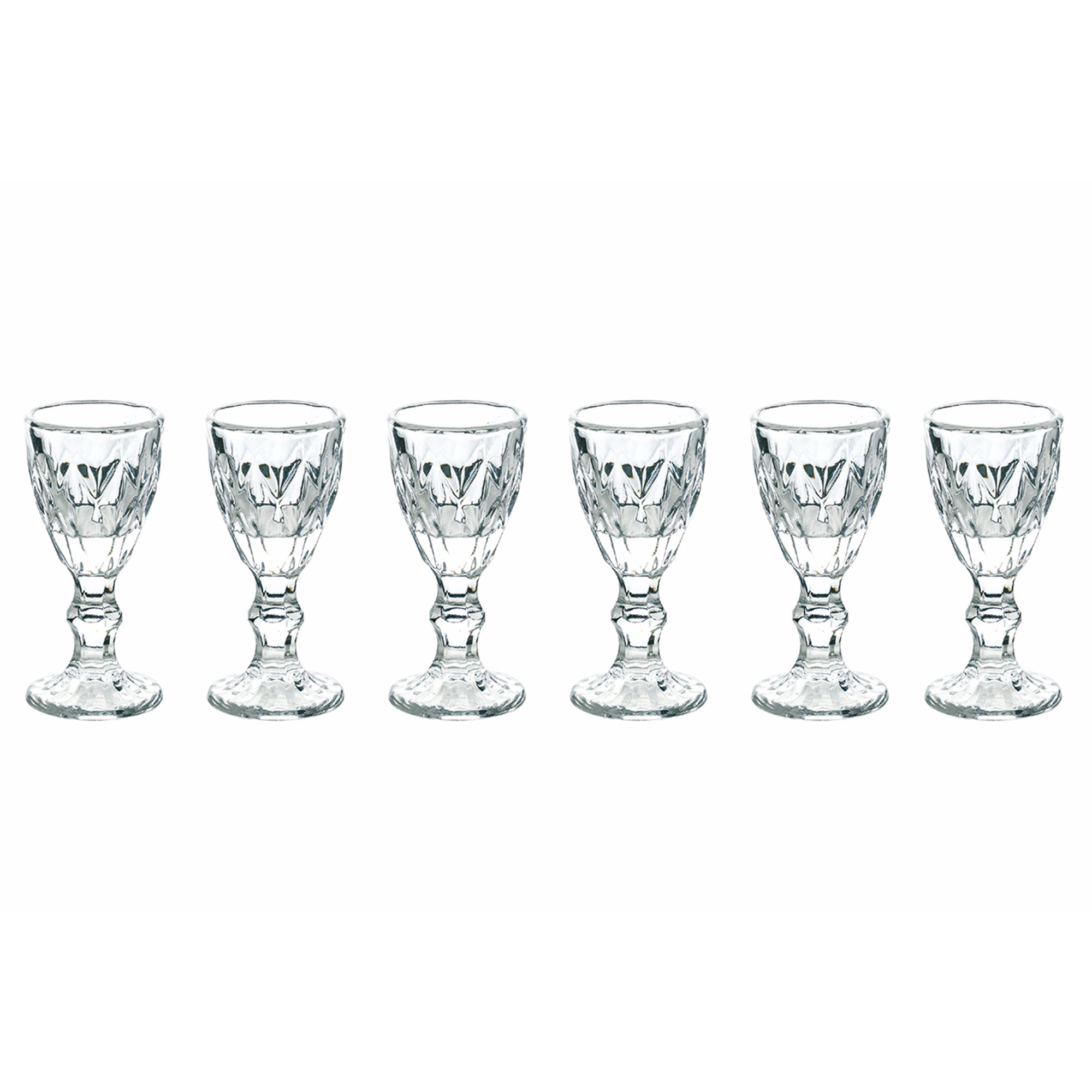 Set 6 liquorini Prisma trasparenti 45 ml Villa D'Este Home Tivoli 1996 vista0