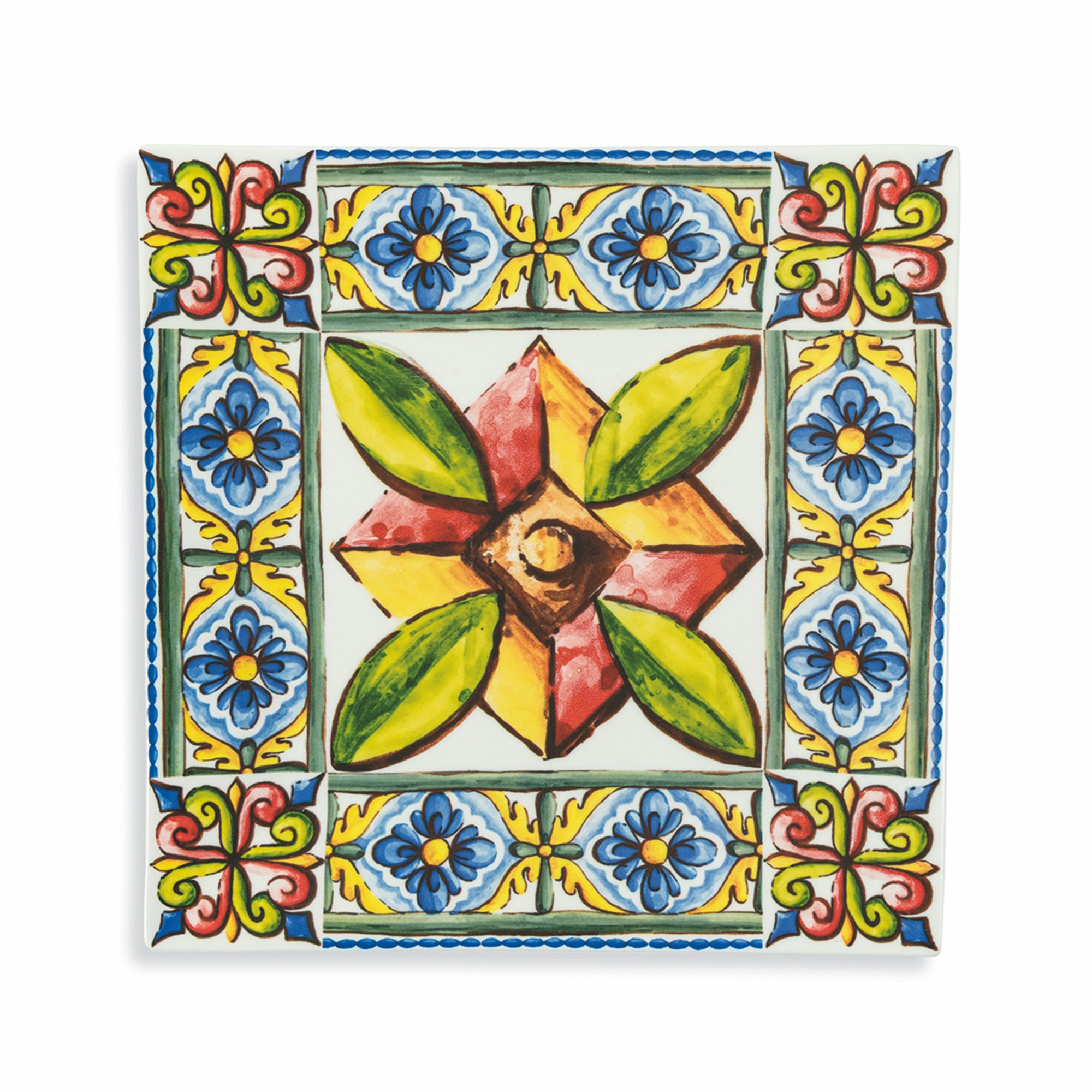Juego de 6 platos cuadrados Coastal, colores surtidos Villa d'Este vista4