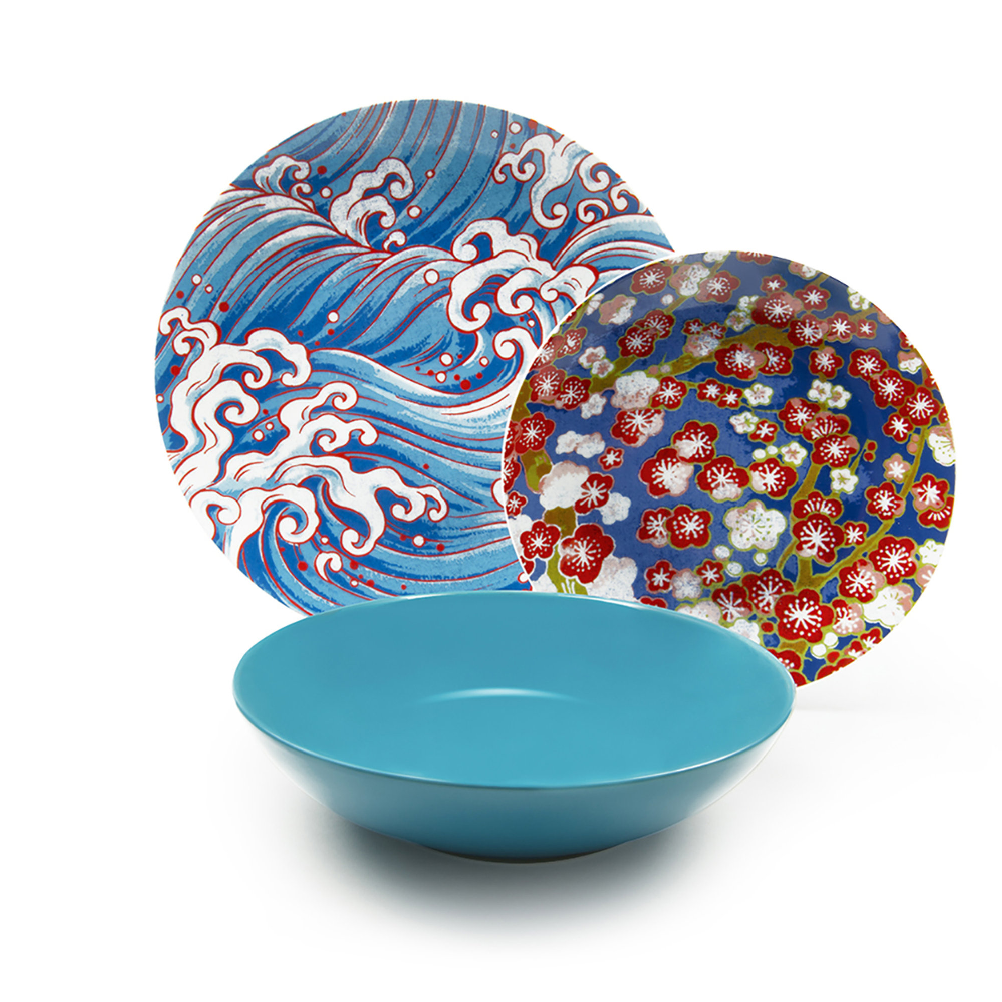 Servizio 18 piatti Kimono, multicolore Tavola Mediterranea vista7