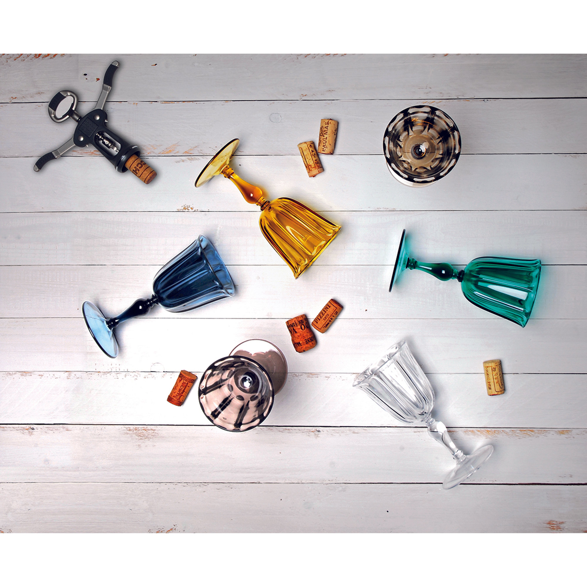 Set 6 calici Country Chic, multicolore Tavola Mediterranea vista1