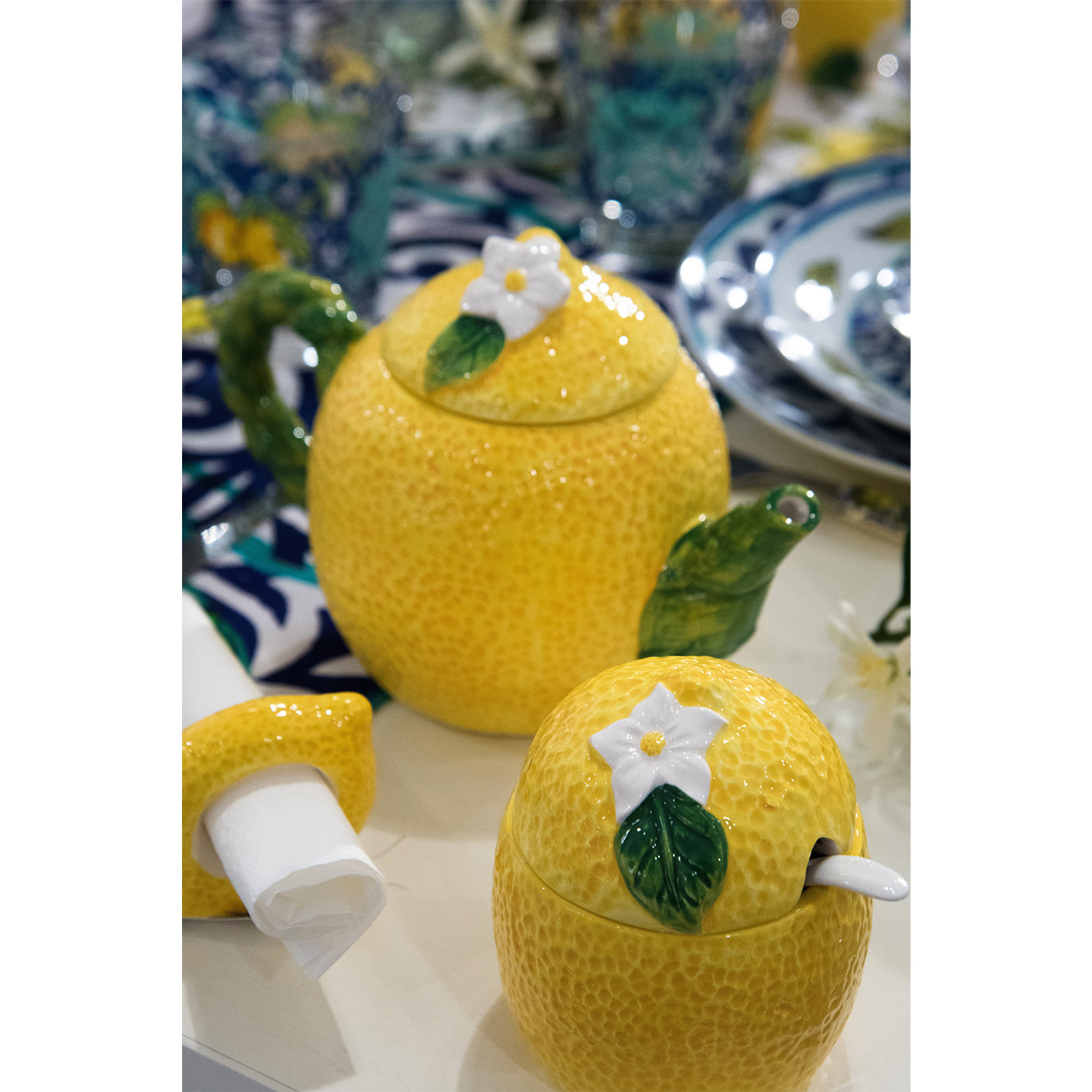 Teiera Amalfi ml.500, giallo/verde Tavola Mediterranea vista2