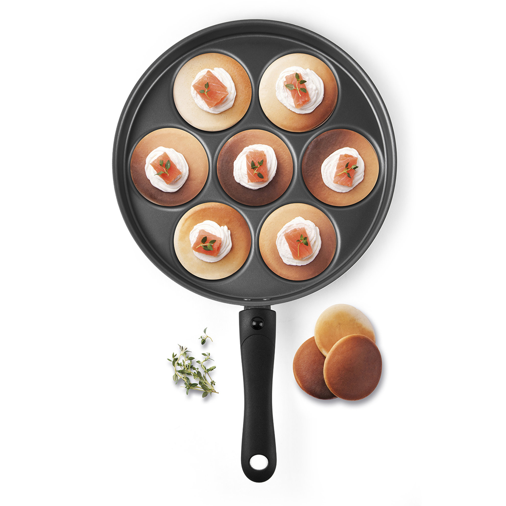 Padella multissharing con manico cm 28, nero Tavola Mediterranea vista4